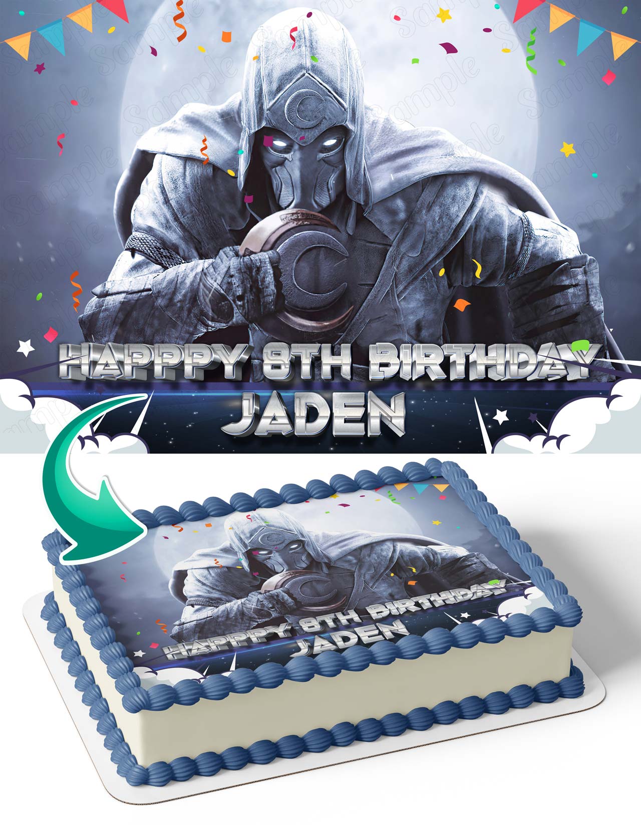 Moon Knight Edible Cake Topper