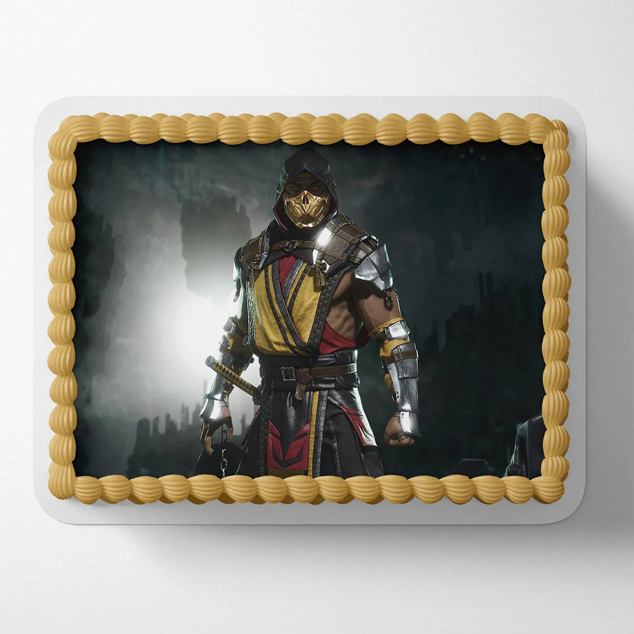 Mortal Kombat Scorpion MKS Edible Cake Topper