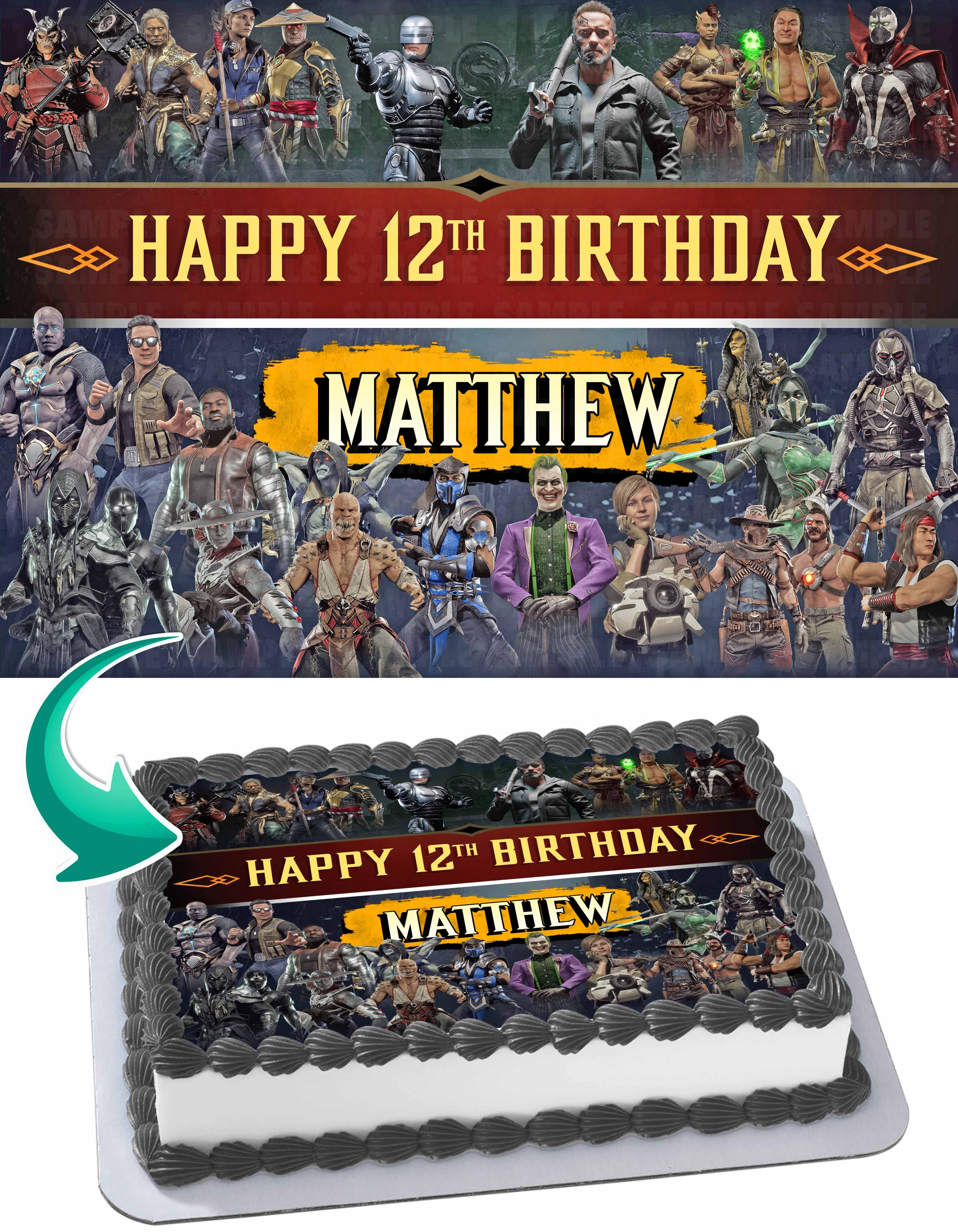 Mortal Kombat 11 Aftermath Edible Cake Topper