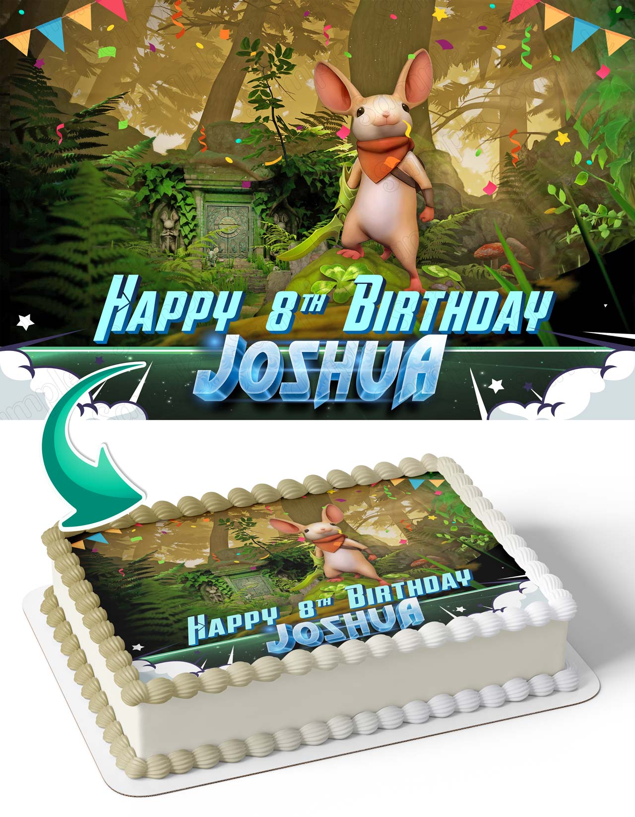 Moss VR Game Edible Cake Topper