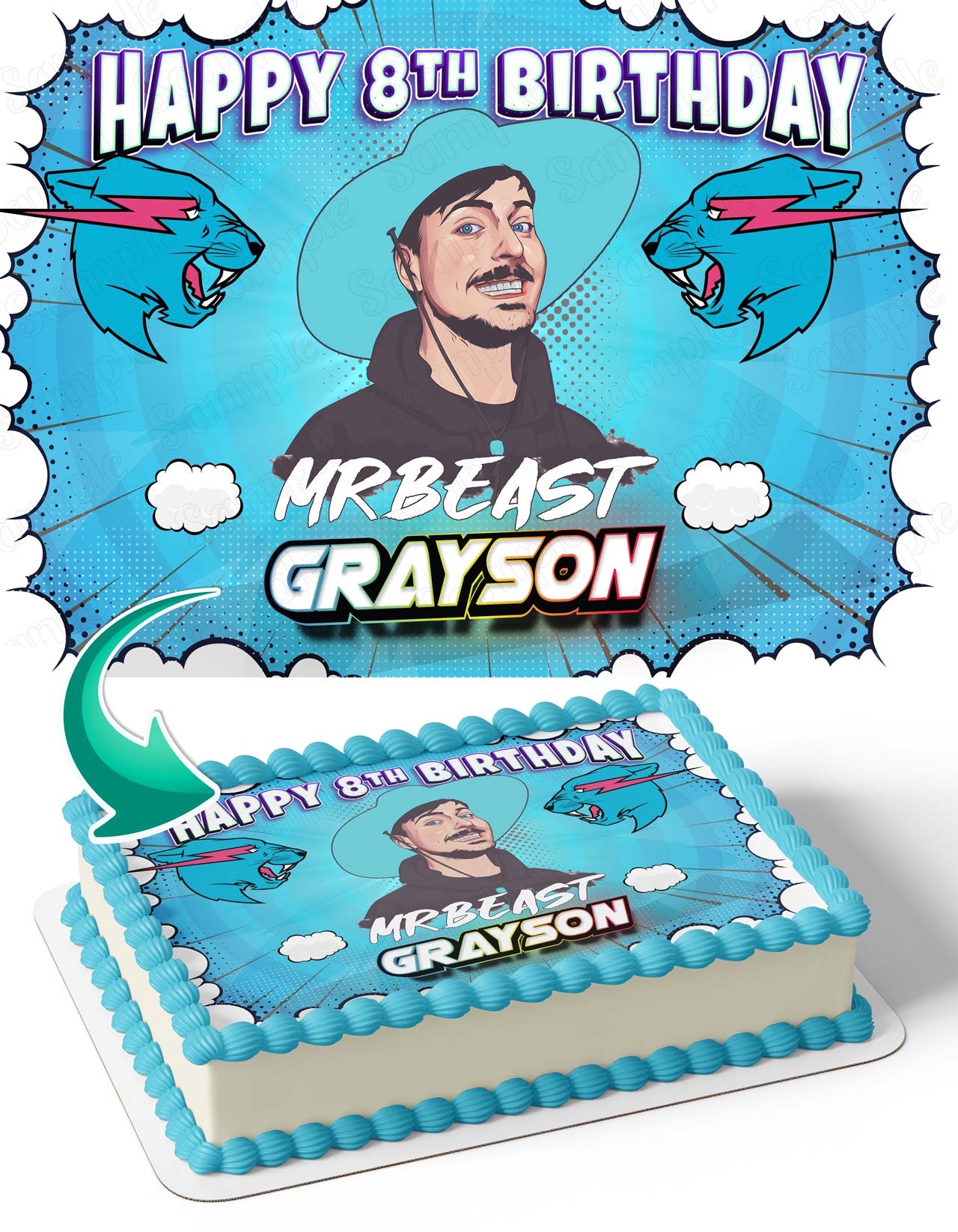 Mr Youtuber Edible Cake Topper