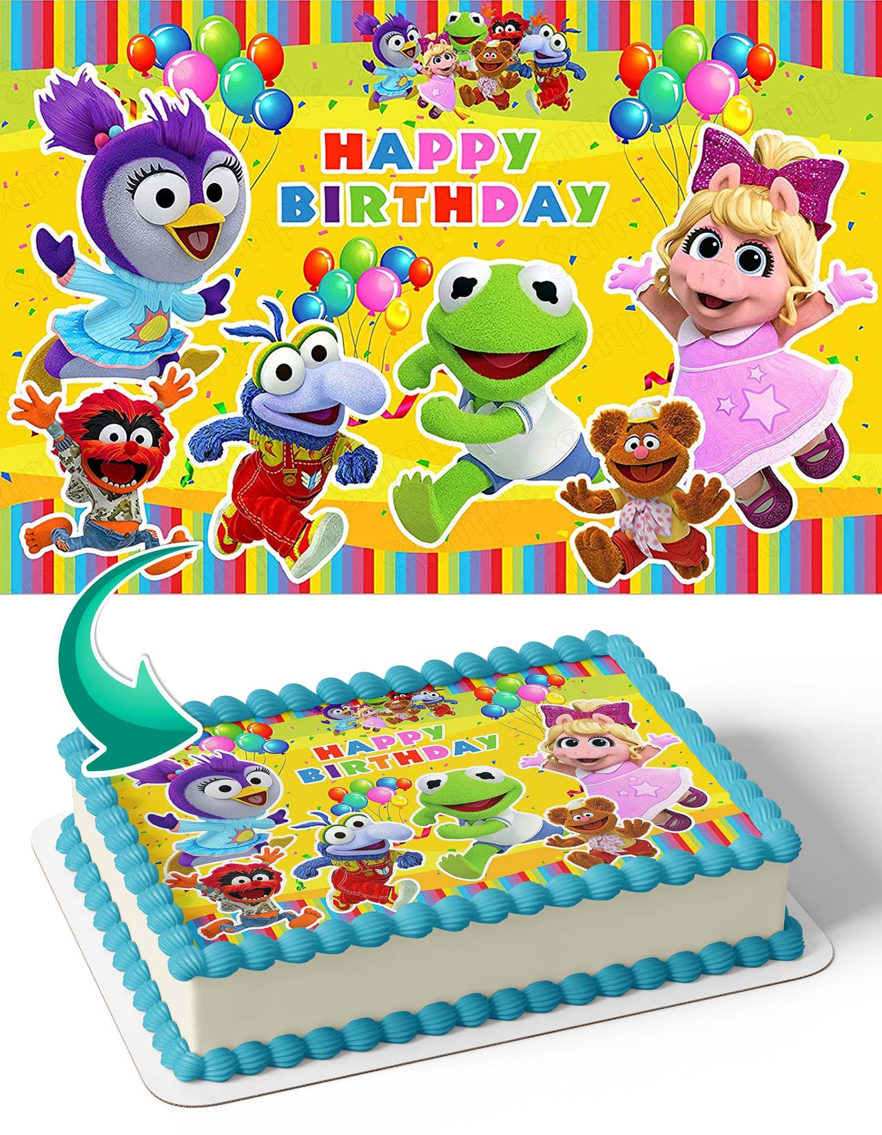 Muppet Baby Kids Edible Cake Topper