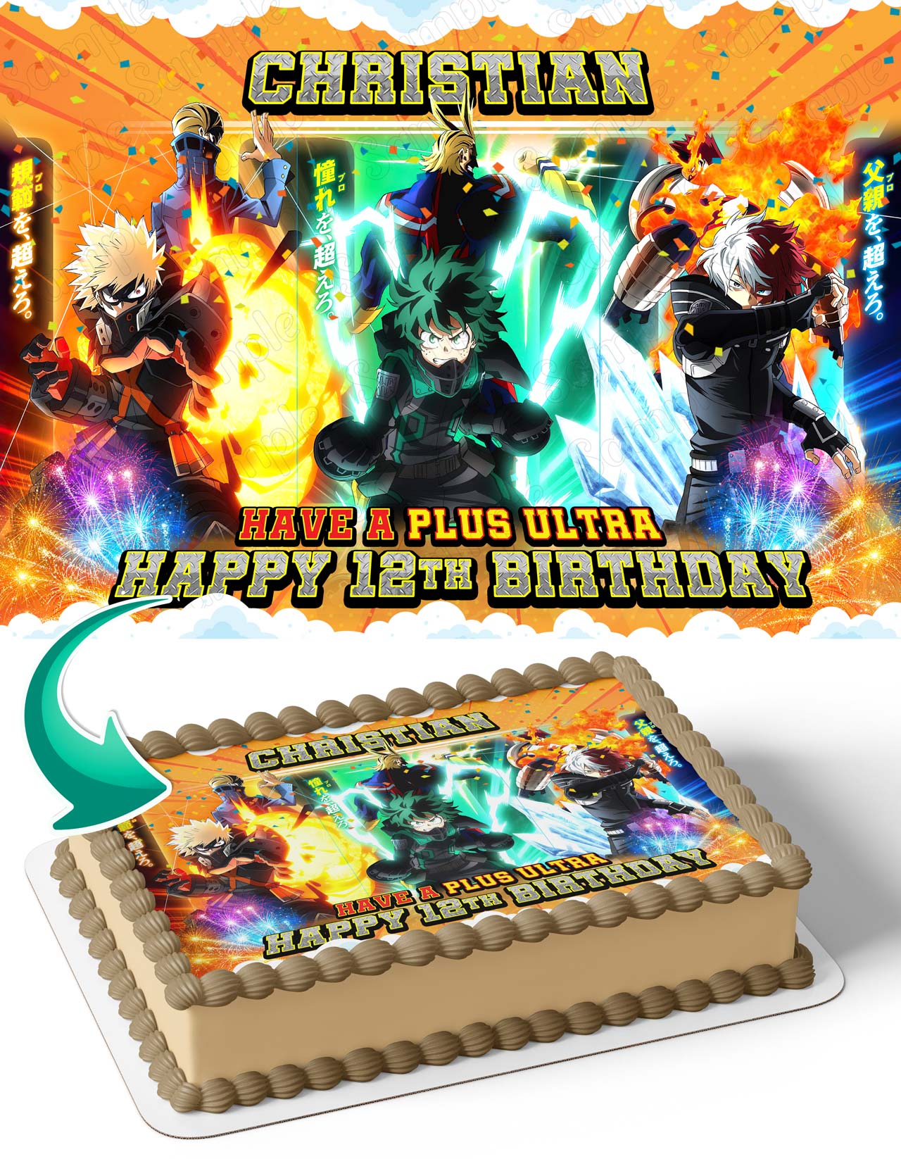 Hero Kids AcademyWorld Heroes Mission MW Edible Cake Topper