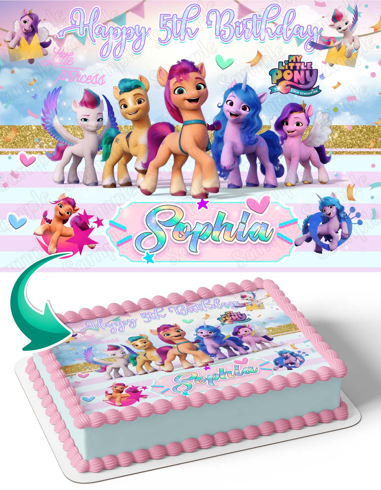 Little Ponys A New Generation Edible Cake Topper
