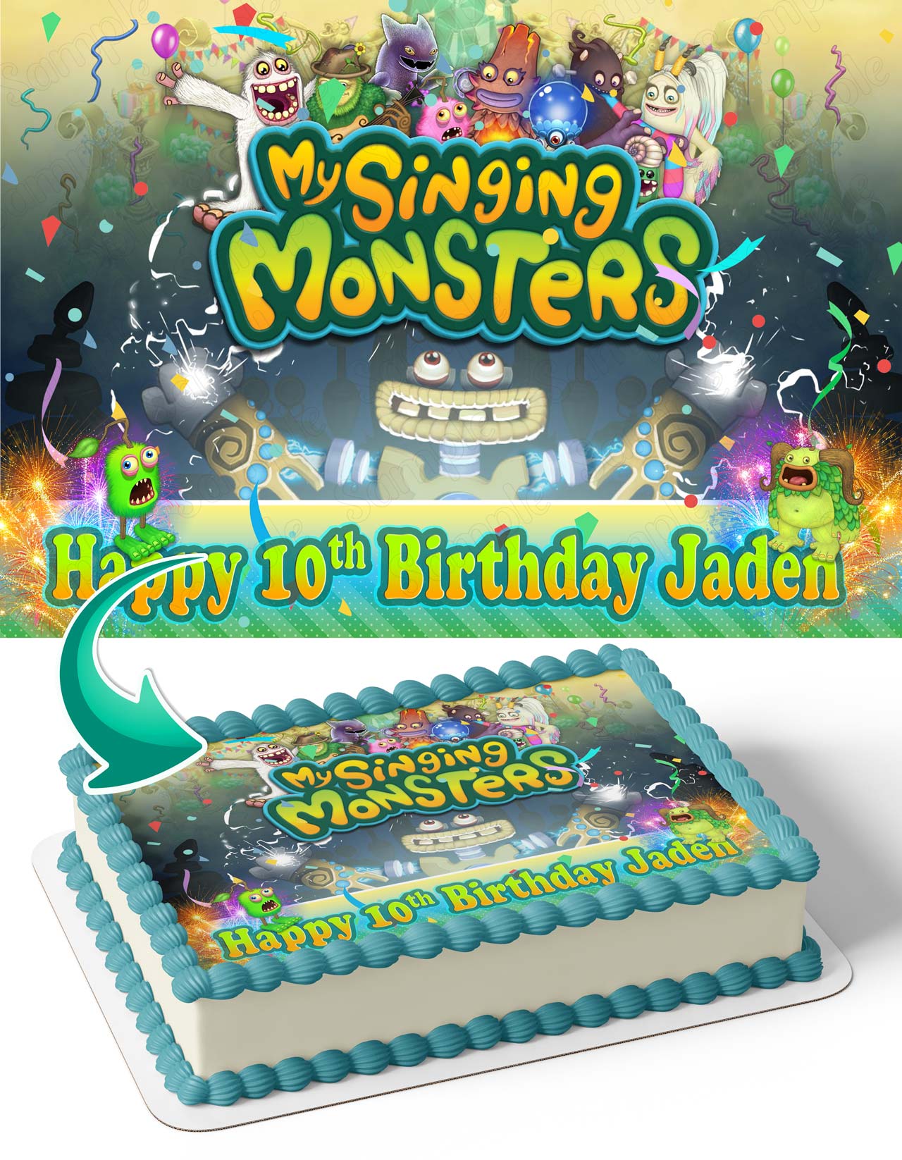 My Singing Monsters MSM Edible Cake Topper