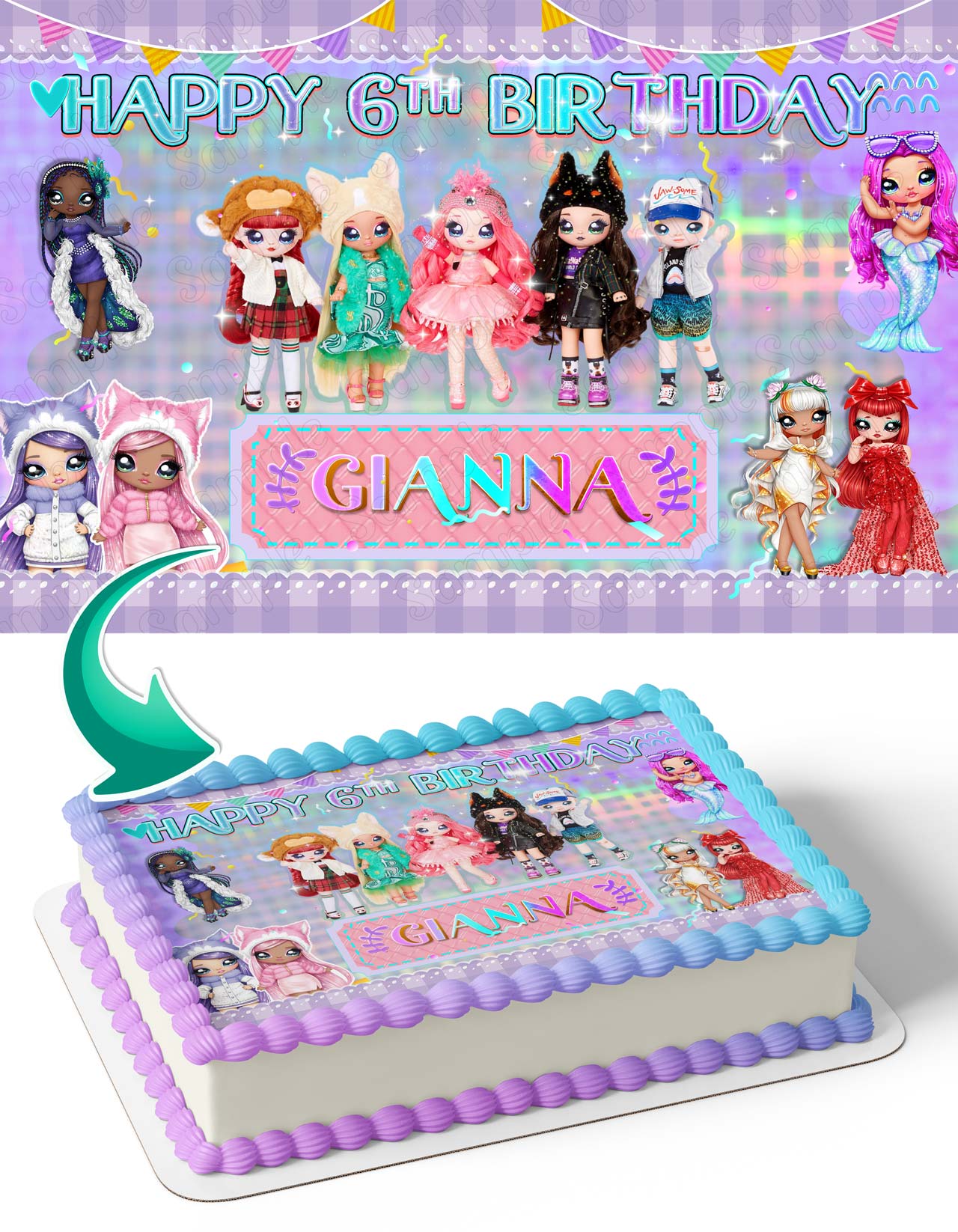 Na Na Na Surprise Edible Cake Topper