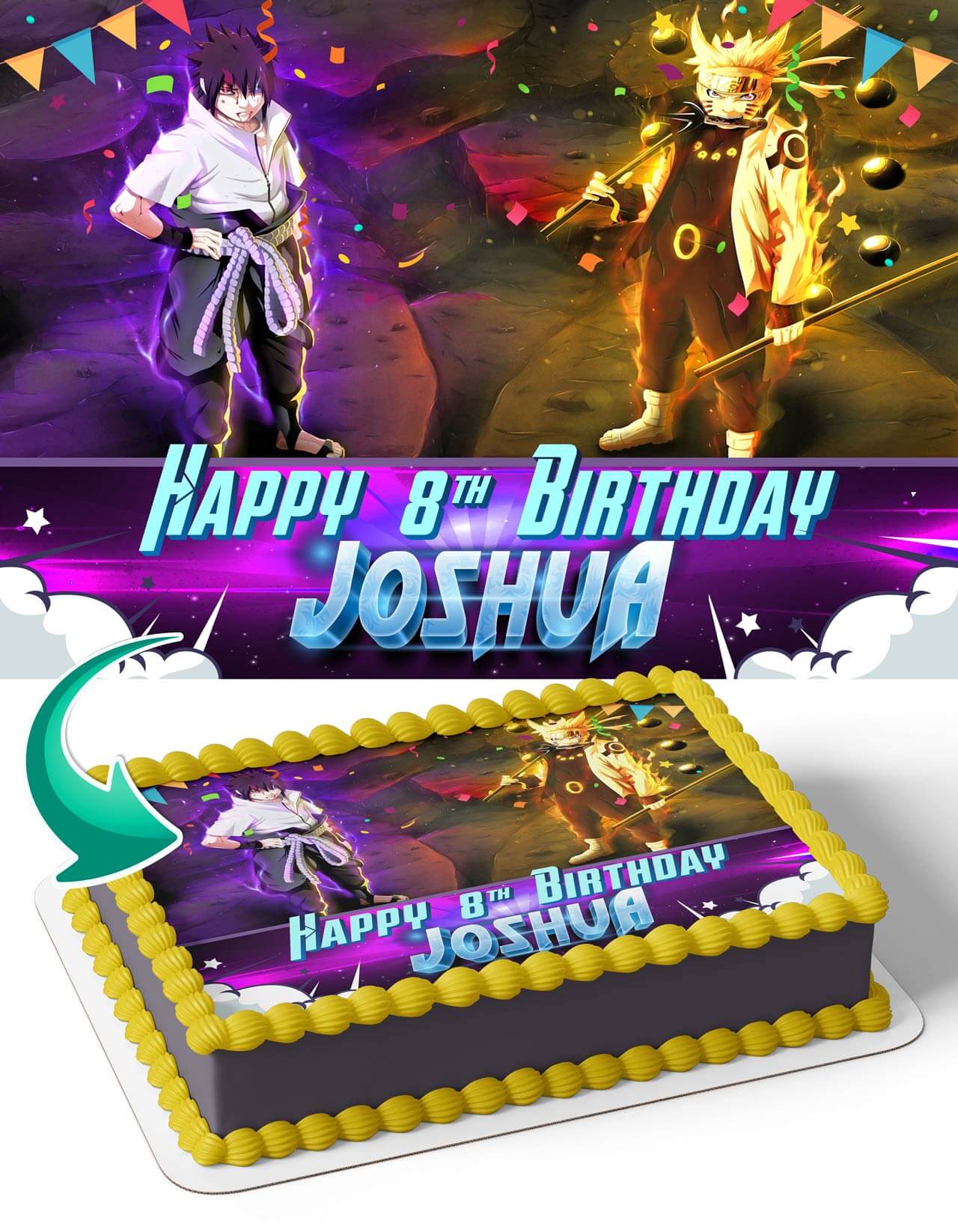 Naruto Shippuden Uzumaki Personalized Edible Image 