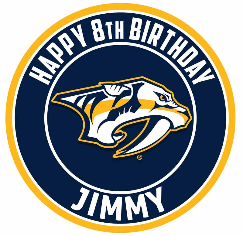 Nashville Predators Round – Icing Sheet Birthday - Personalized Edible Cake Topper | Custom Icing Sheet | Birthday Cake Decoration