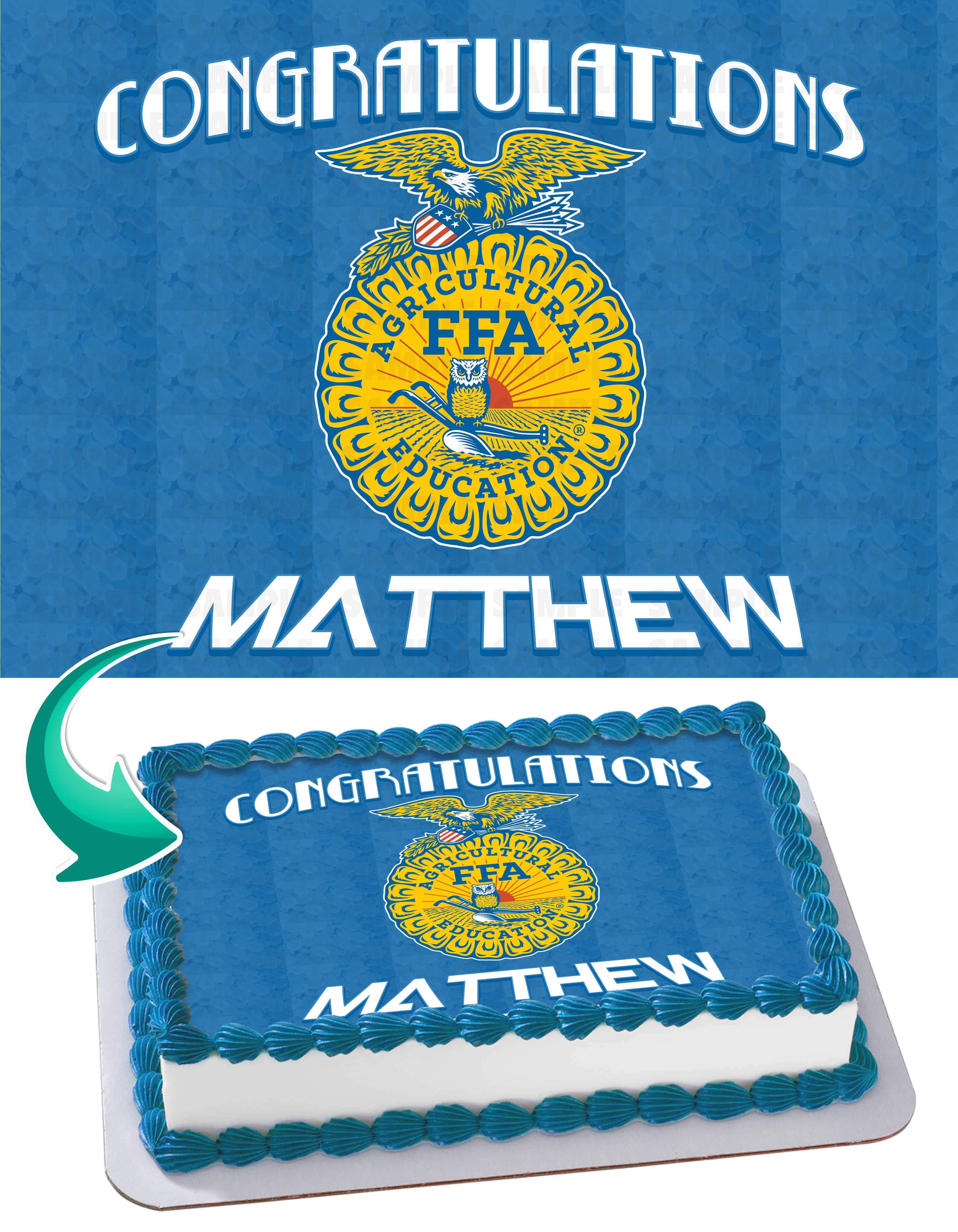 National FFA Organization Edible Cake Topper