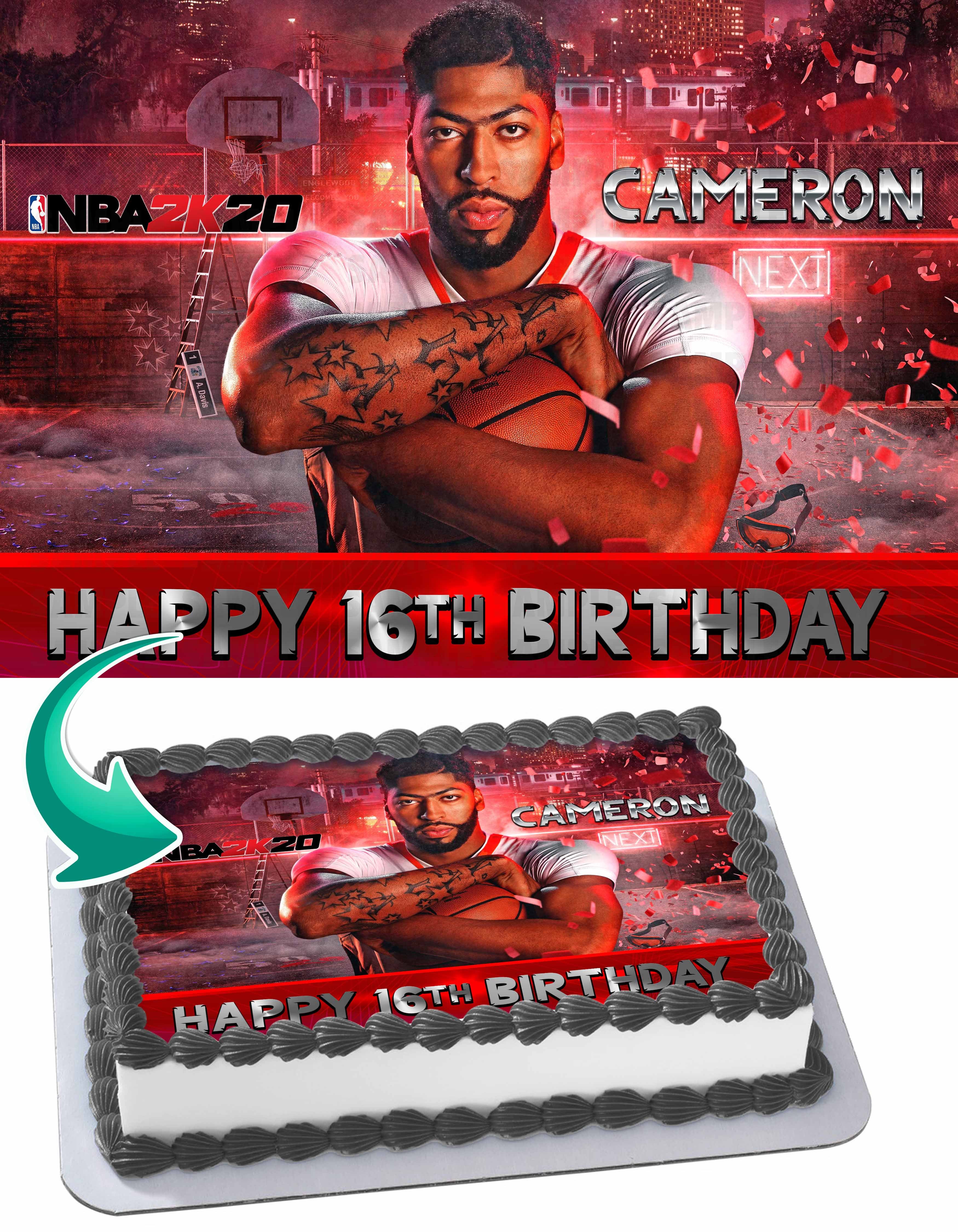 Basketball 2K20 Edible Cake Topper