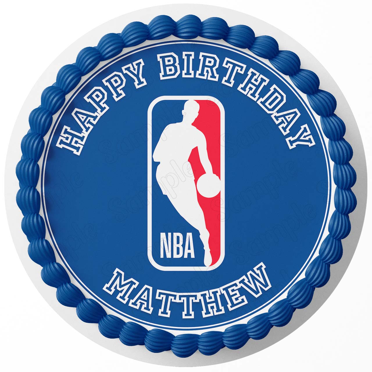 Basketball Sport Fan Round – Icing Sheet Birthday - Personalized Edible Cake Topper | Custom Icing Sheet | Birthday Cake Decoration