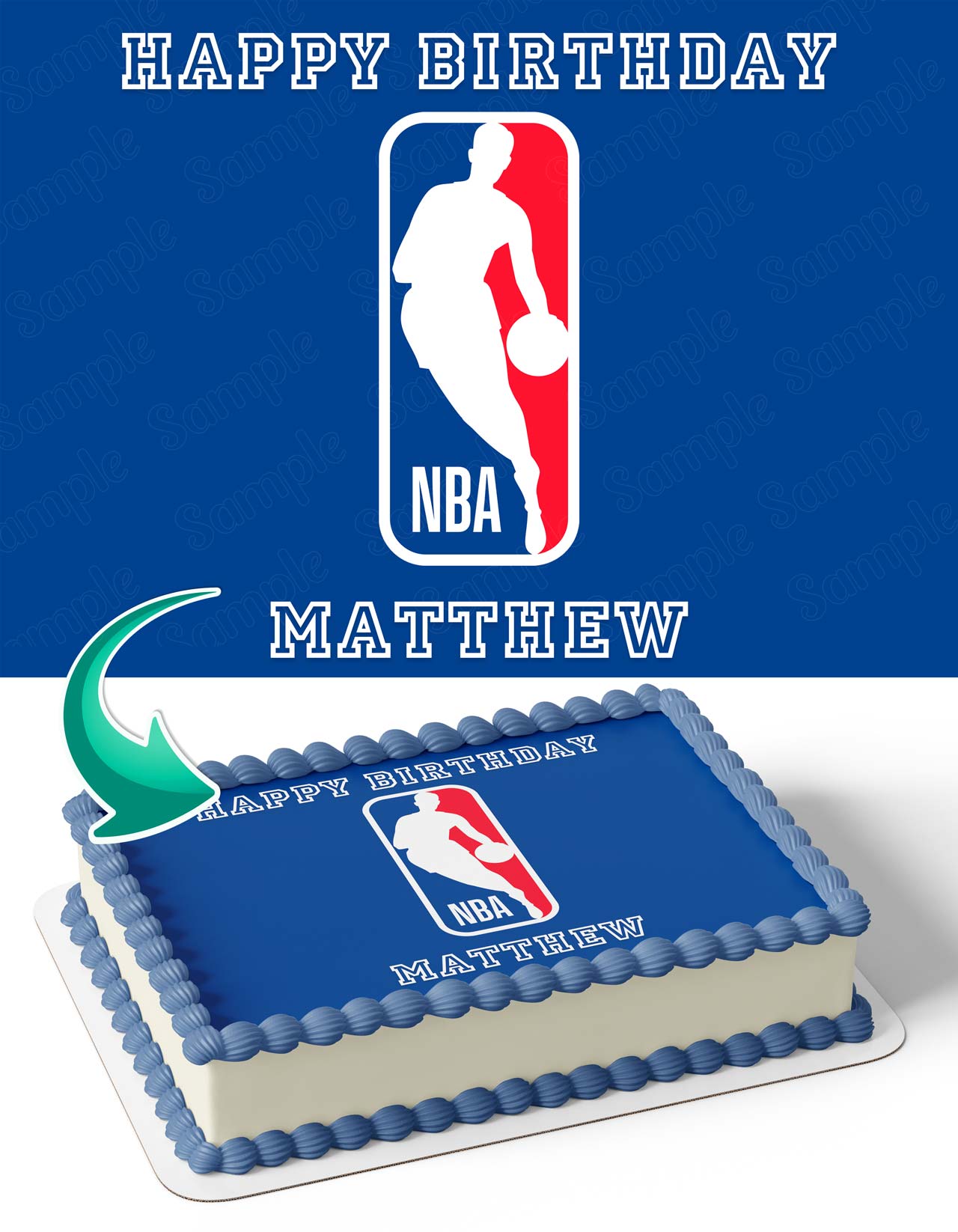Basketball Logo Basketball RG Edible Cake Topper