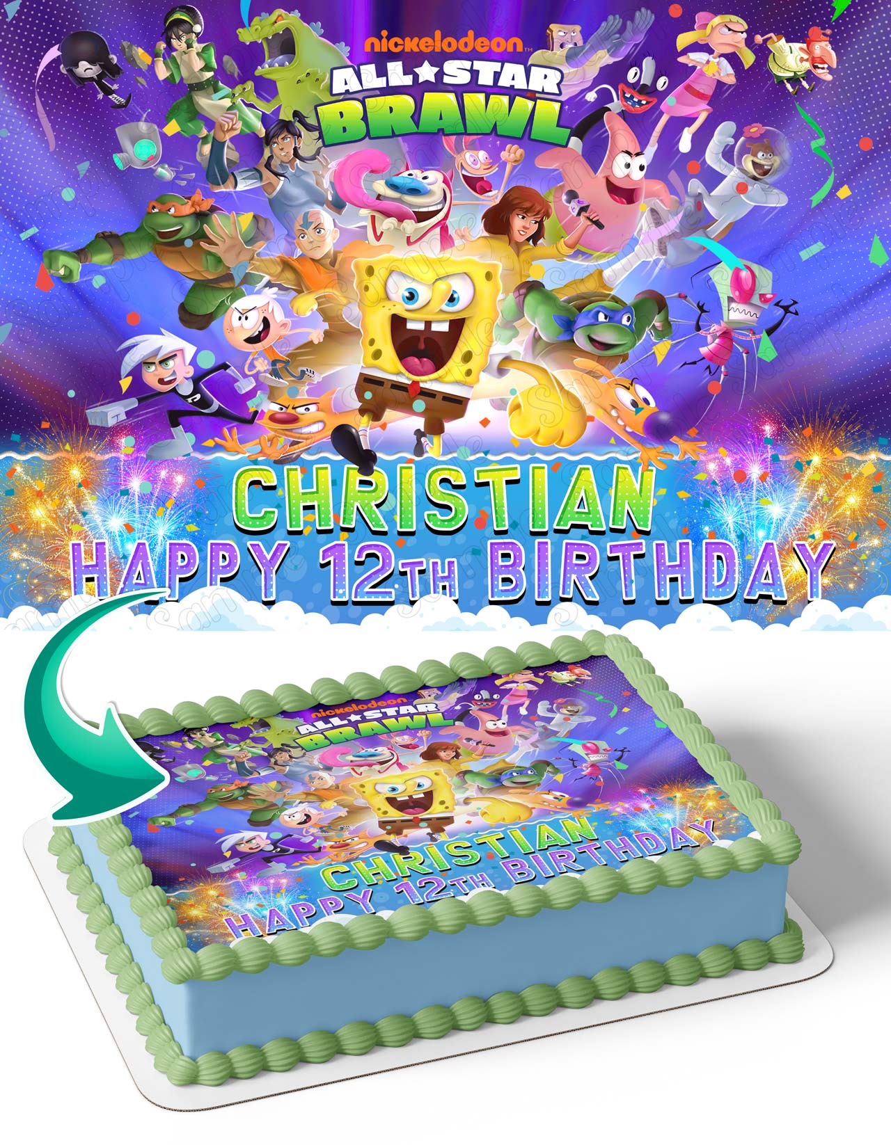 AllStar Brawl Edible Cake Topper