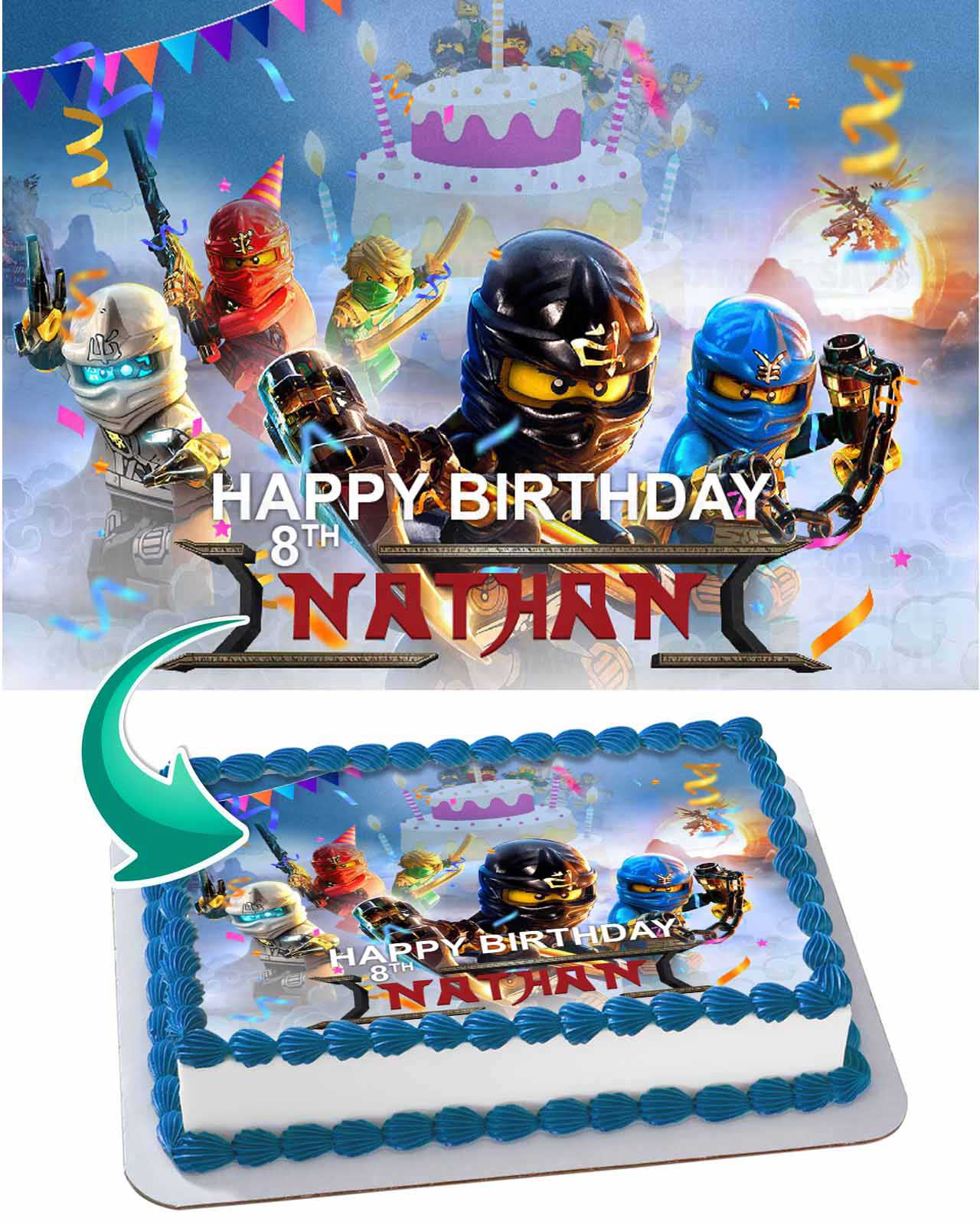 Ninjago Leghos NJG Edible Cake Topper
