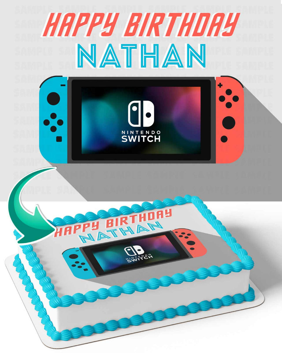 Gaming Switch Console Edible Cake Topper