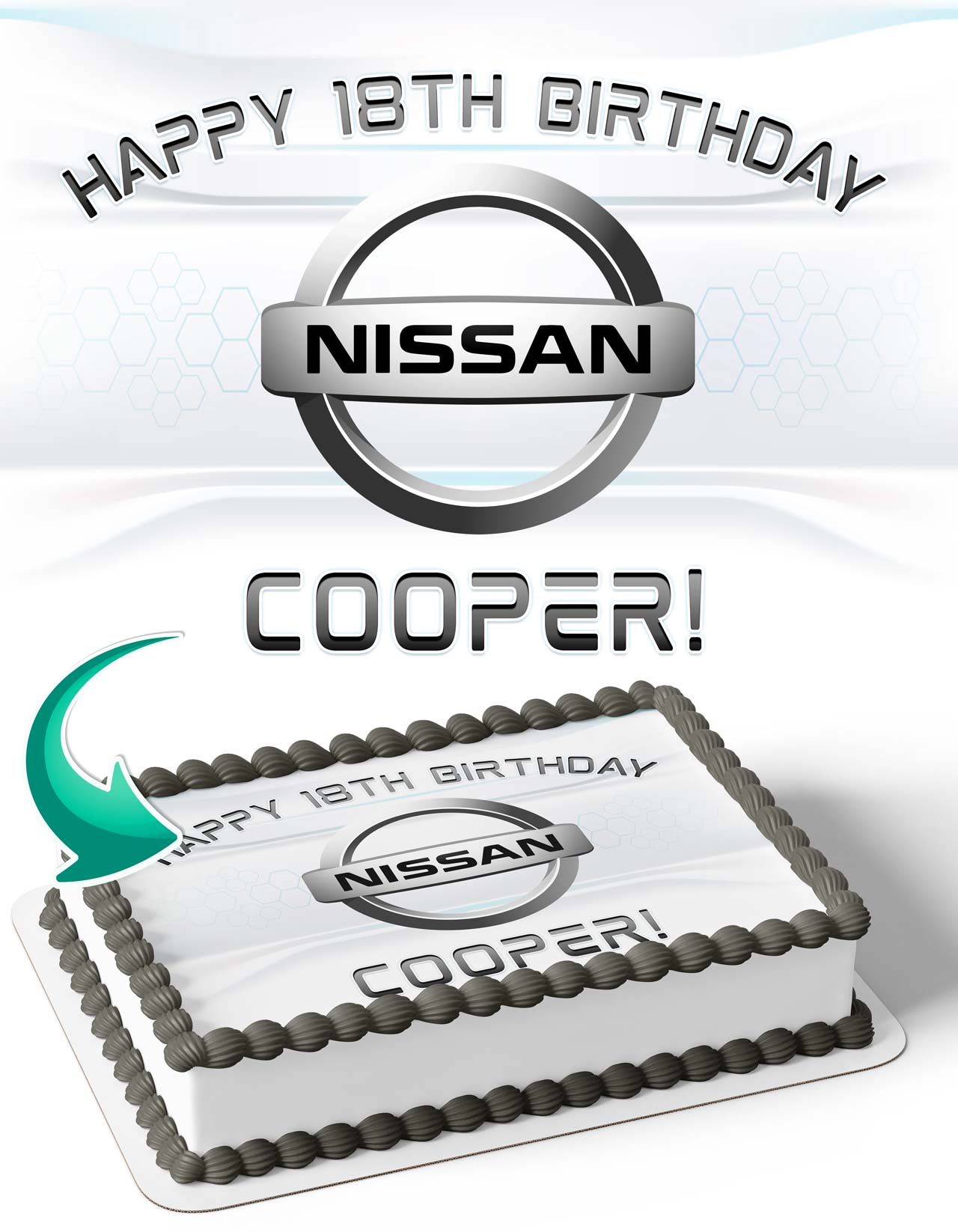 Nissan Cars Edible Cake Topper