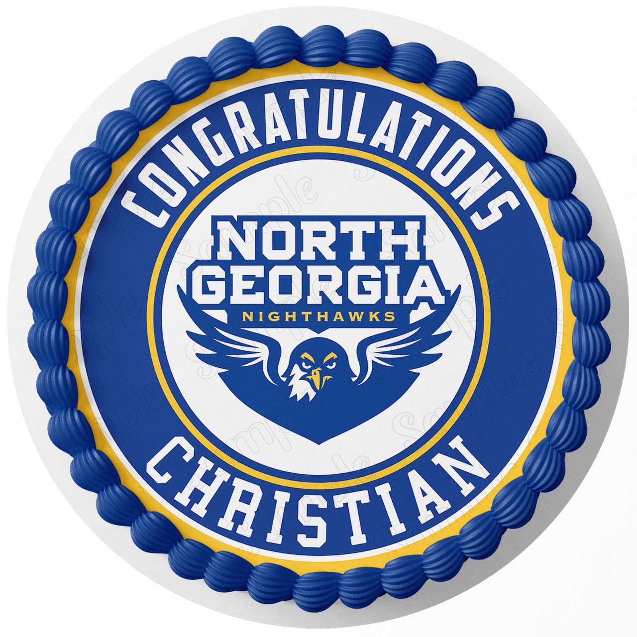 North Georgia Nighthawks Round – Icing Sheet Birthday - Personalized Edible Cake Topper | Custom Icing Sheet | Birthday Cake Decoration