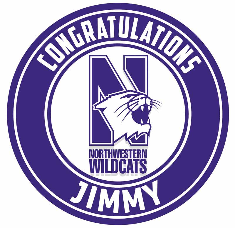 Northwestern Wildcats Round – Icing Sheet Birthday - Personalized Edible Cake Topper | Custom Icing Sheet | Birthday Cake Decoration