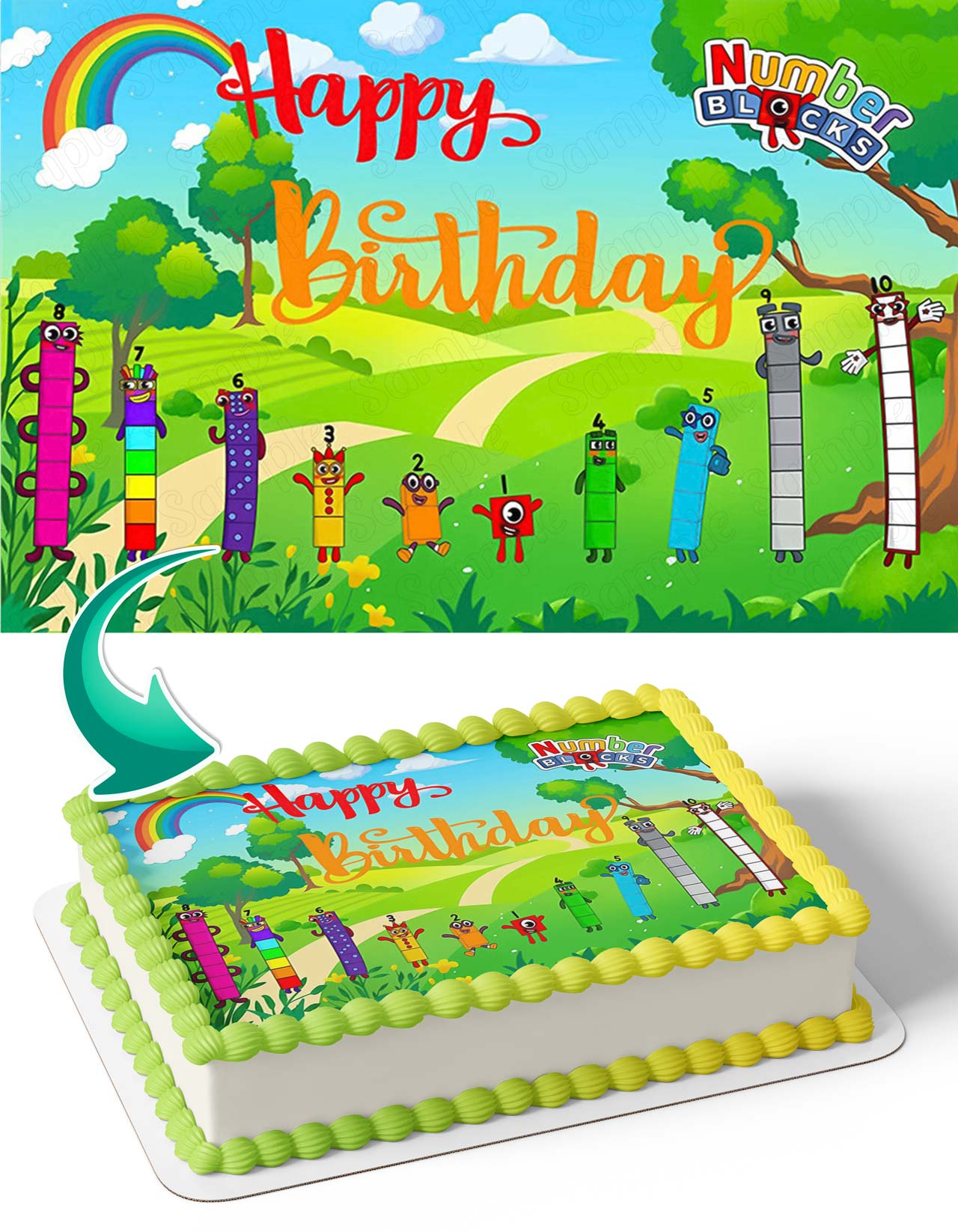 Numberblocks GB Edible Cake Topper