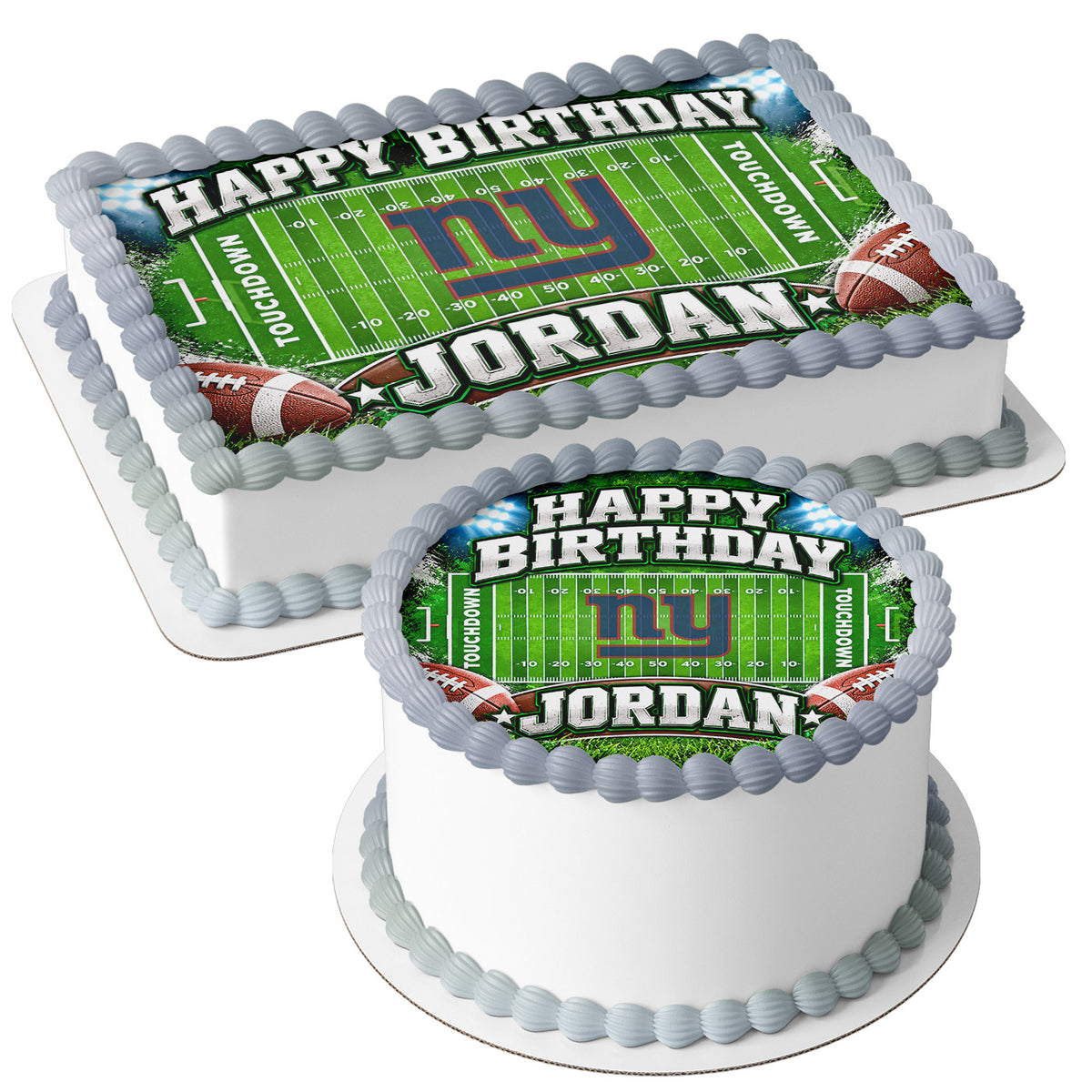 American Giants Touchdown Football Edible Cake Topper | Birthday Cake Decoration | Photo Cake Image | Custom Edible Cake Topper
