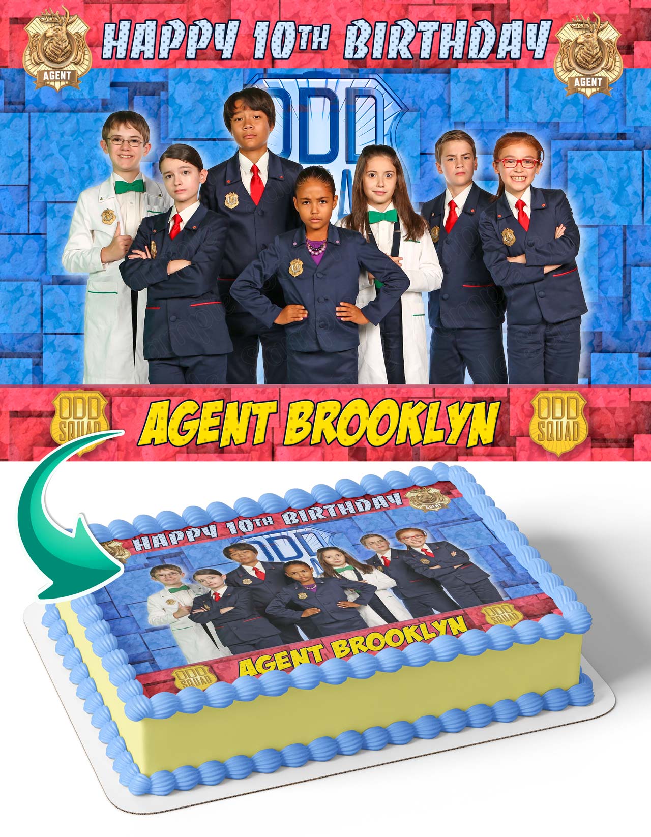 Odd Squad Edible Cake Topper