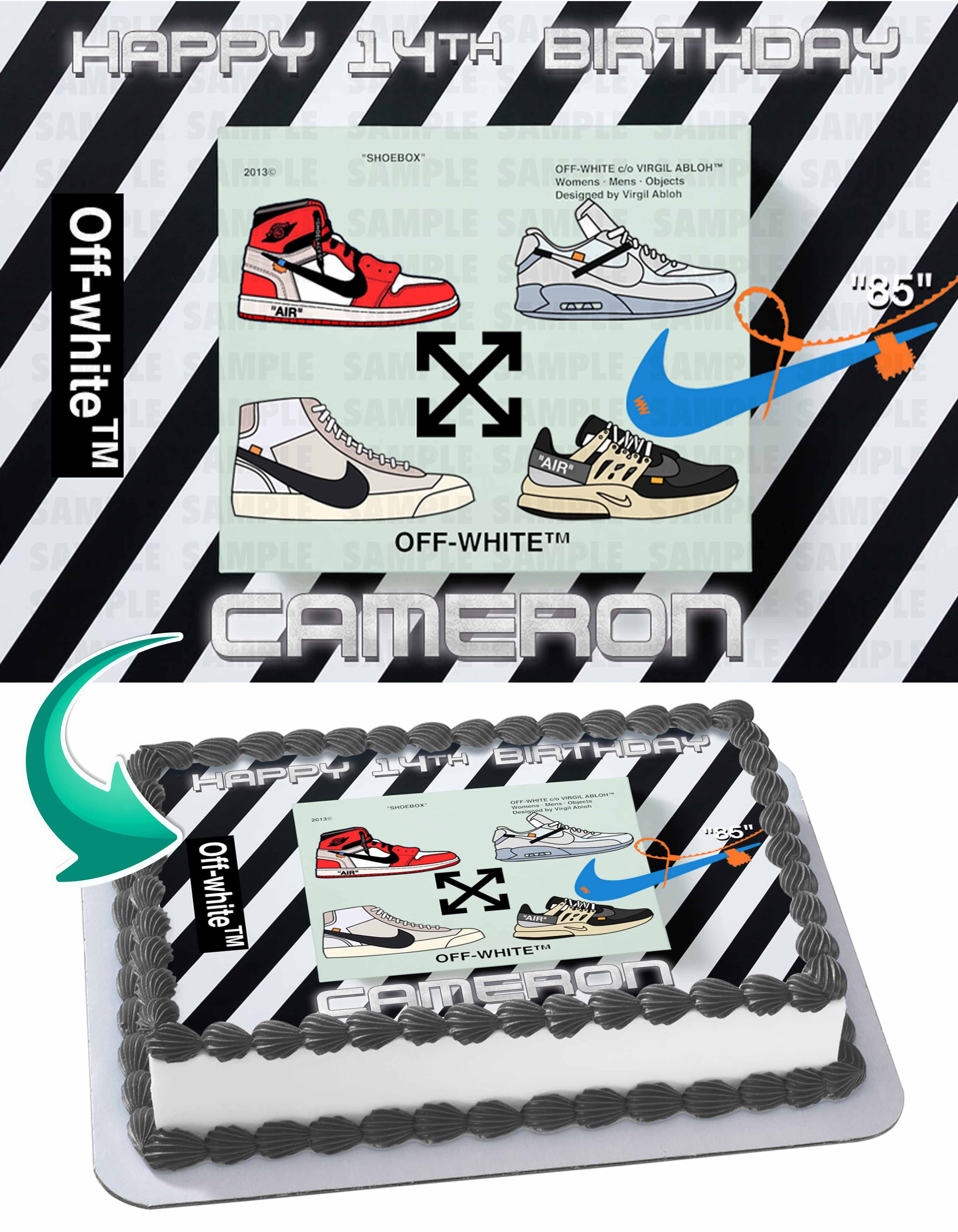 OffWhite Nieke Fly Edible Cake Topper