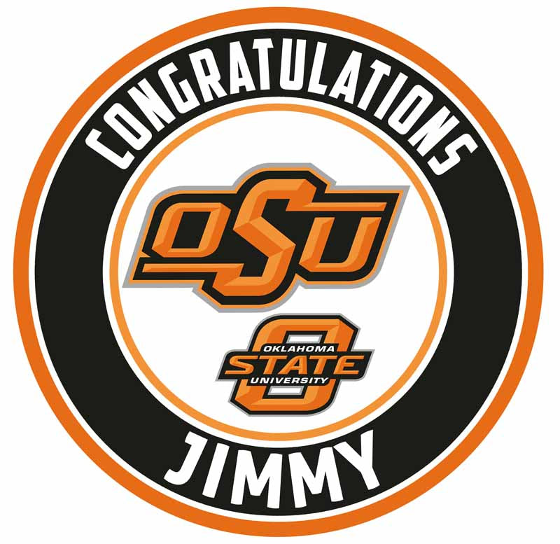 Oklahoma State Cowboys Round – Icing Sheet Birthday - Personalized Edible Cake Topper | Custom Icing Sheet | Birthday Cake Decoration
