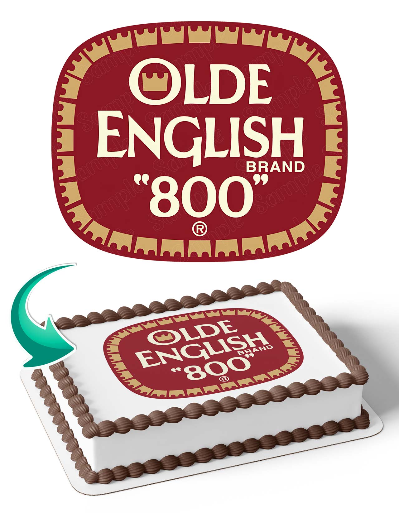 Olde English 800 Cake Deco Edible Cake Topper