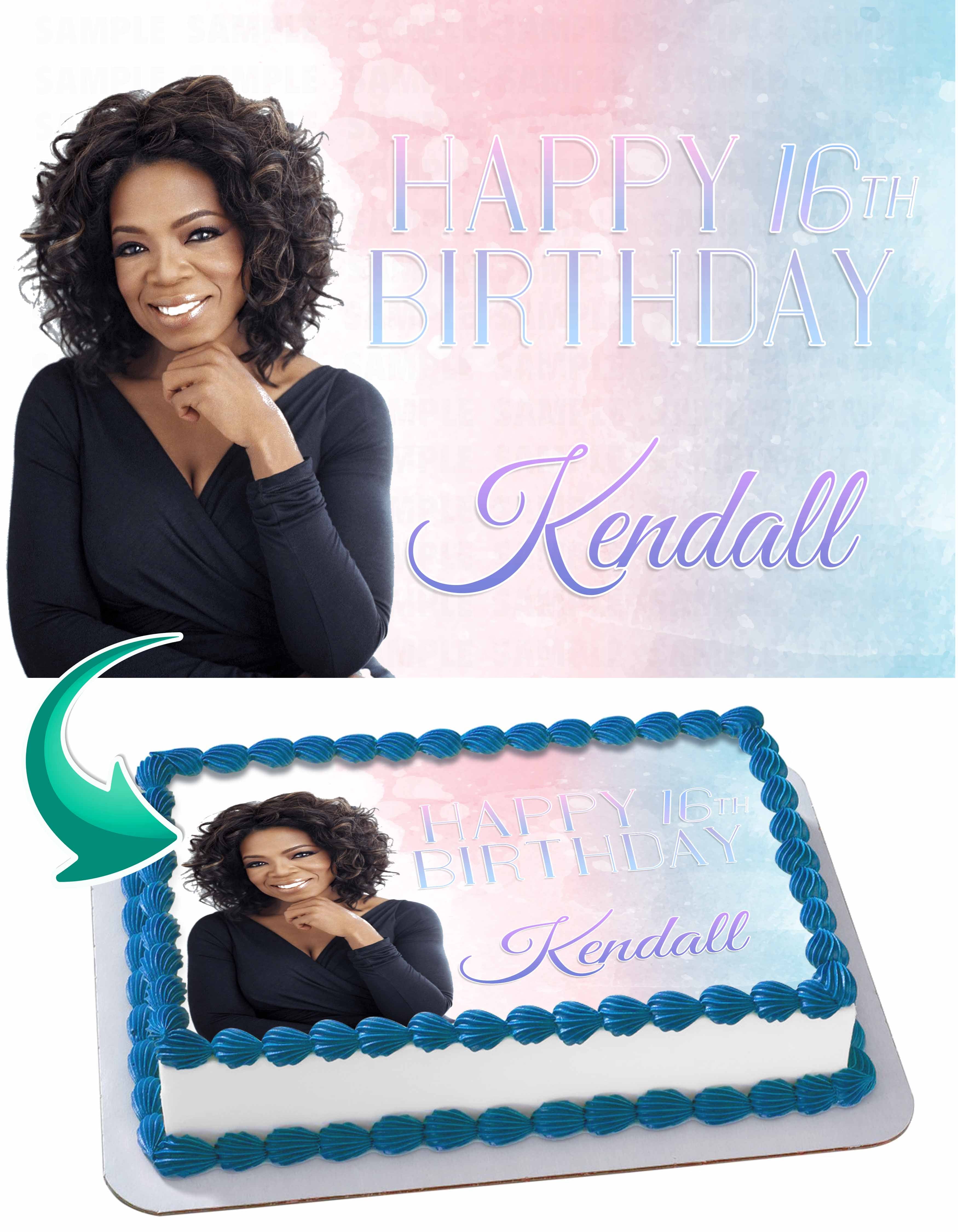 Oprah Winfrey Edible Cake Topper