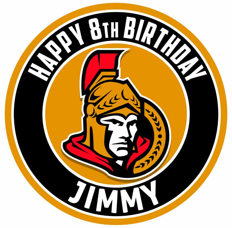 Ottawa Senators Round – Icing Sheet Birthday - Personalized Edible Cake Topper | Custom Icing Sheet | Birthday Cake Decoration | Photo Cake Image