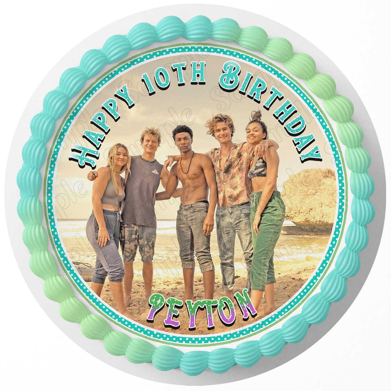 Outer Banks Round – Icing Sheet Birthday - Personalized Edible Cake Topper | Custom Icing Sheet | Birthday Cake Decoration | Photo Cake Image