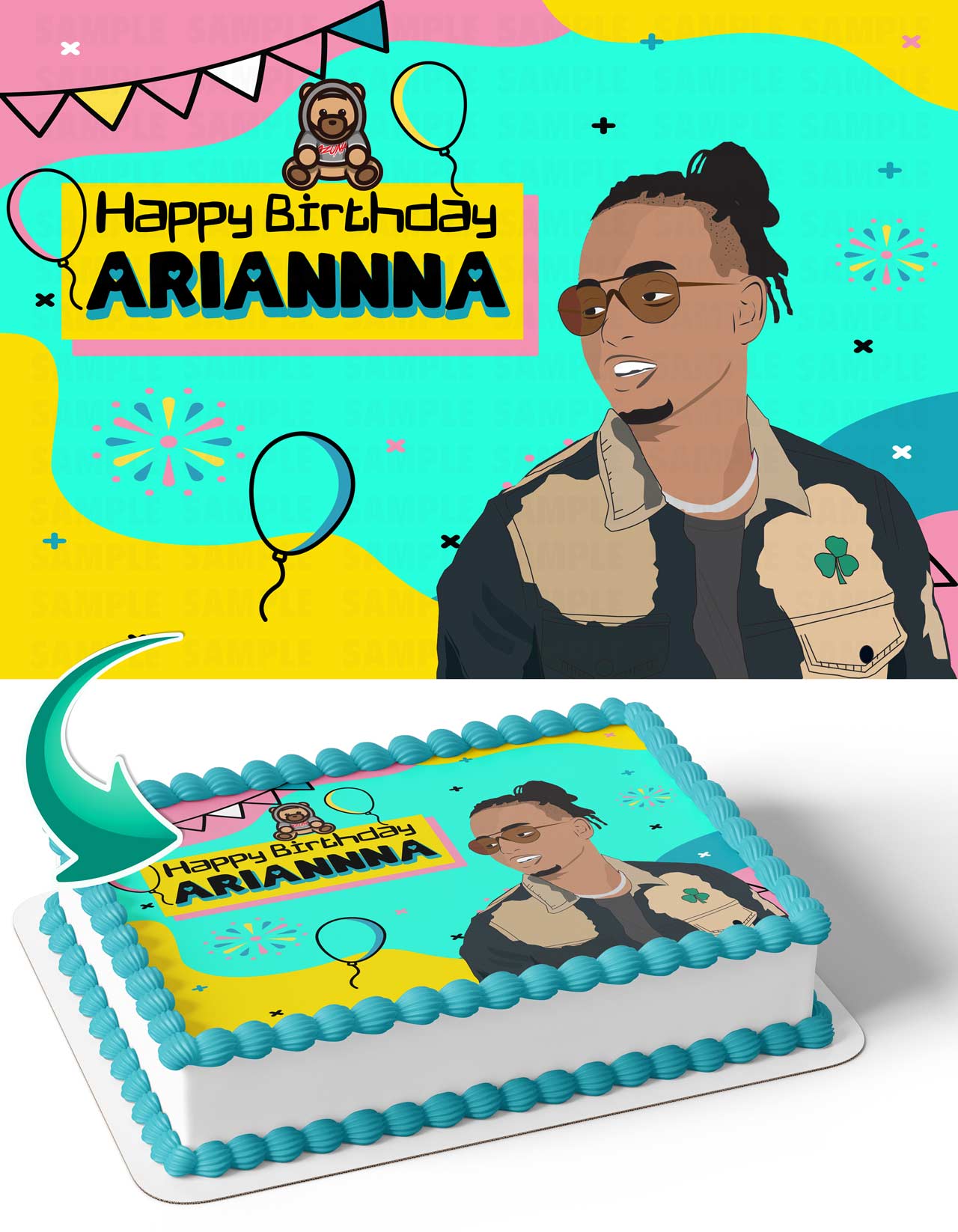 Ozuna Edible Cake Topper