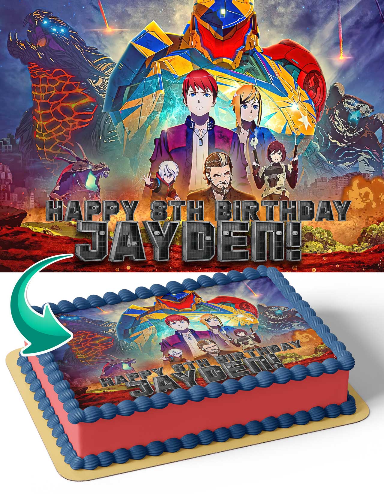 Pacific Rim The Black Edible Cake Topper