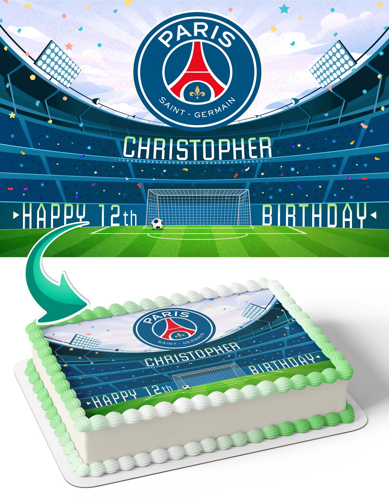 Paris SaintGermain FC Edible Cake Topper