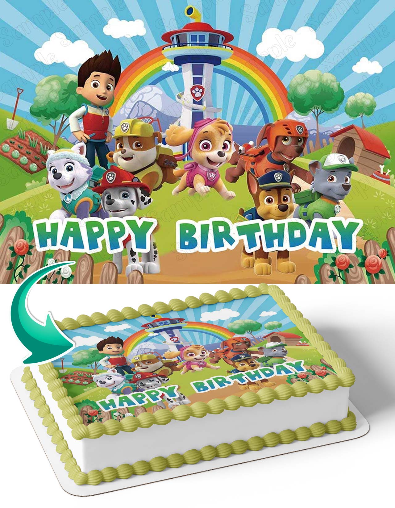 Puppies Patrol Dog Rangers Edible Cake Topper