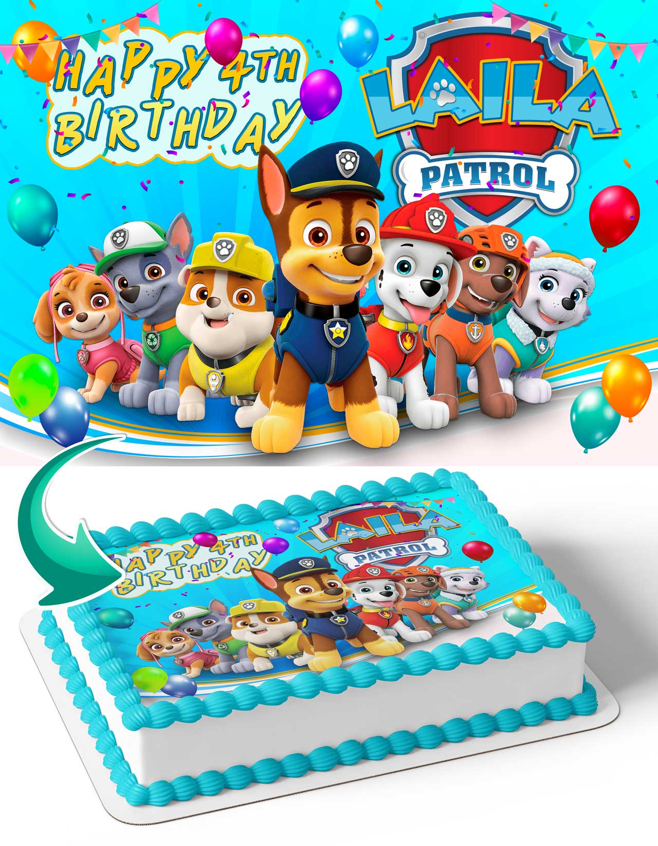Puppies Patrol PPW Edible Cake Topper