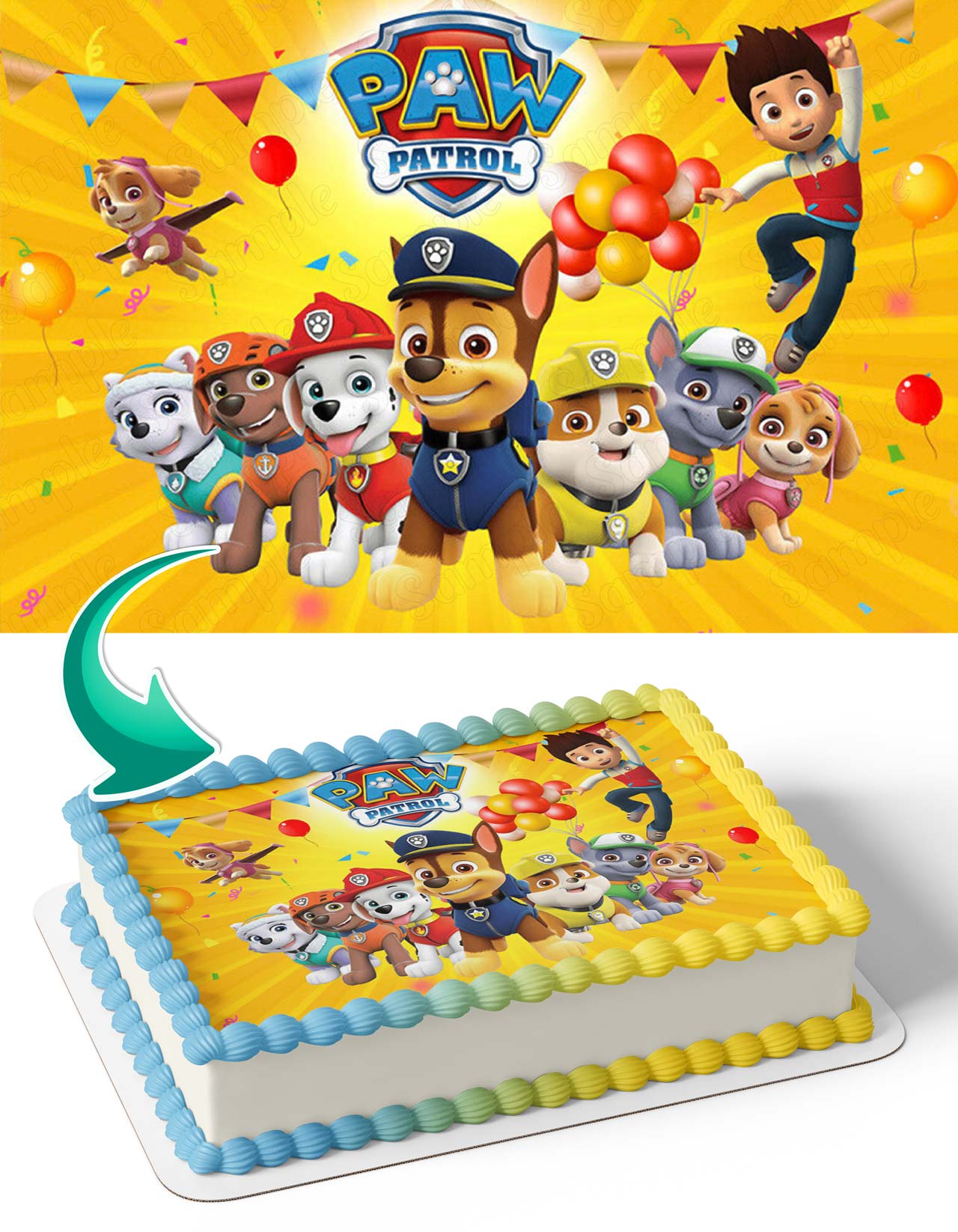 Puppies Patrol YB Edible Cake Topper