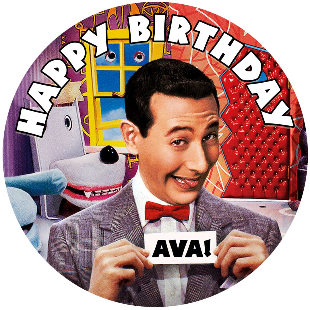 Pee wees Playhouse Round – Icing Sheet Birthday - Personalized Edible Cake Topper | Custom Icing Sheet | Birthday Cake Decoration