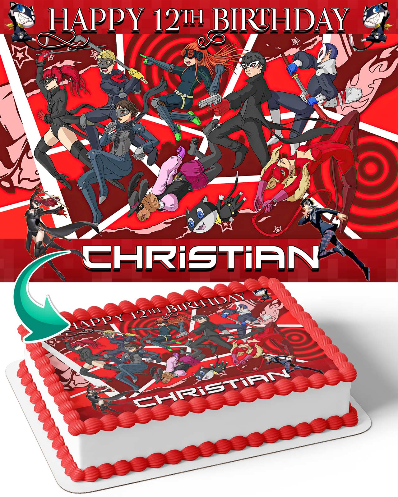 Persona 5 Royal Edible Cake Topper