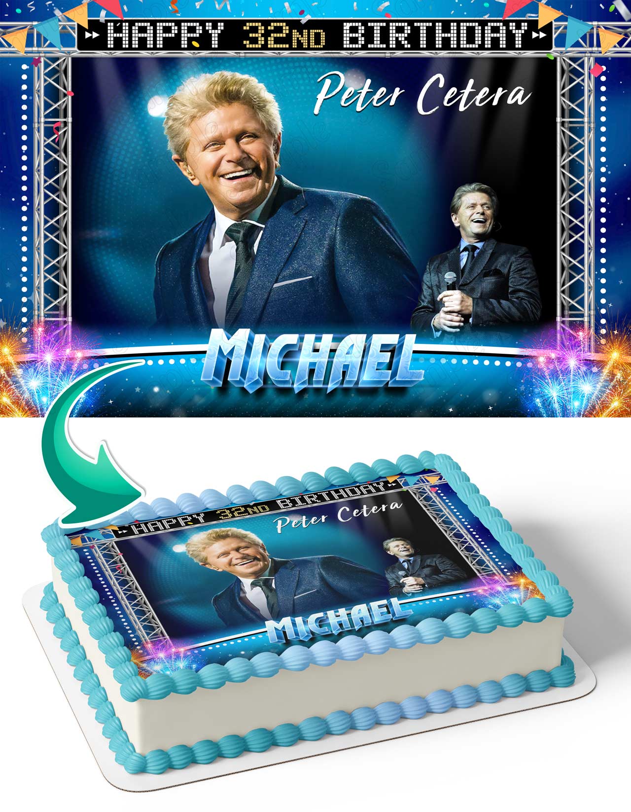 Peter Cetera Singer Edible Cake Topper