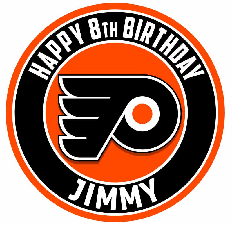 Philadelphia Flyers Round – Icing Sheet Birthday - Personalized Edible Cake Topper | Custom Icing Sheet | Birthday Cake Decoration