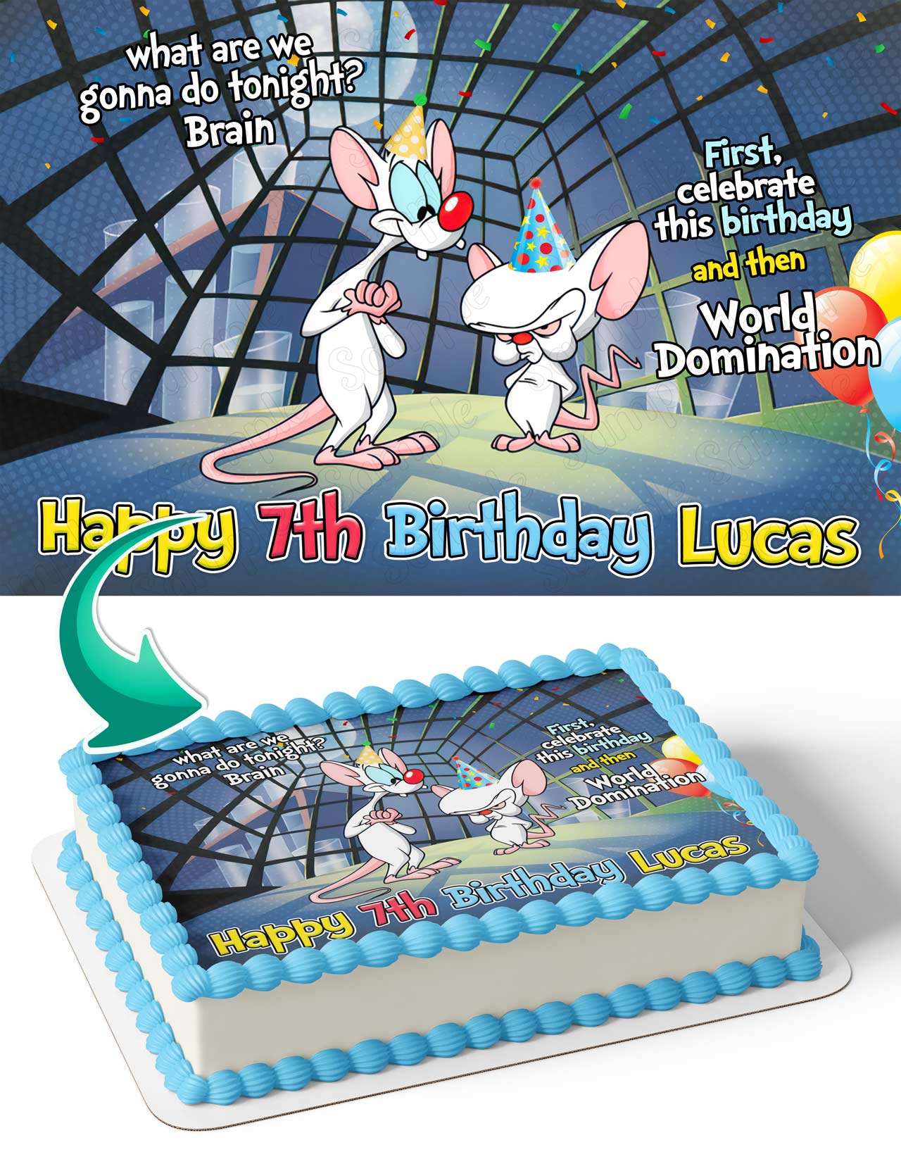 Pinky And The Brain Edible Cake Topper