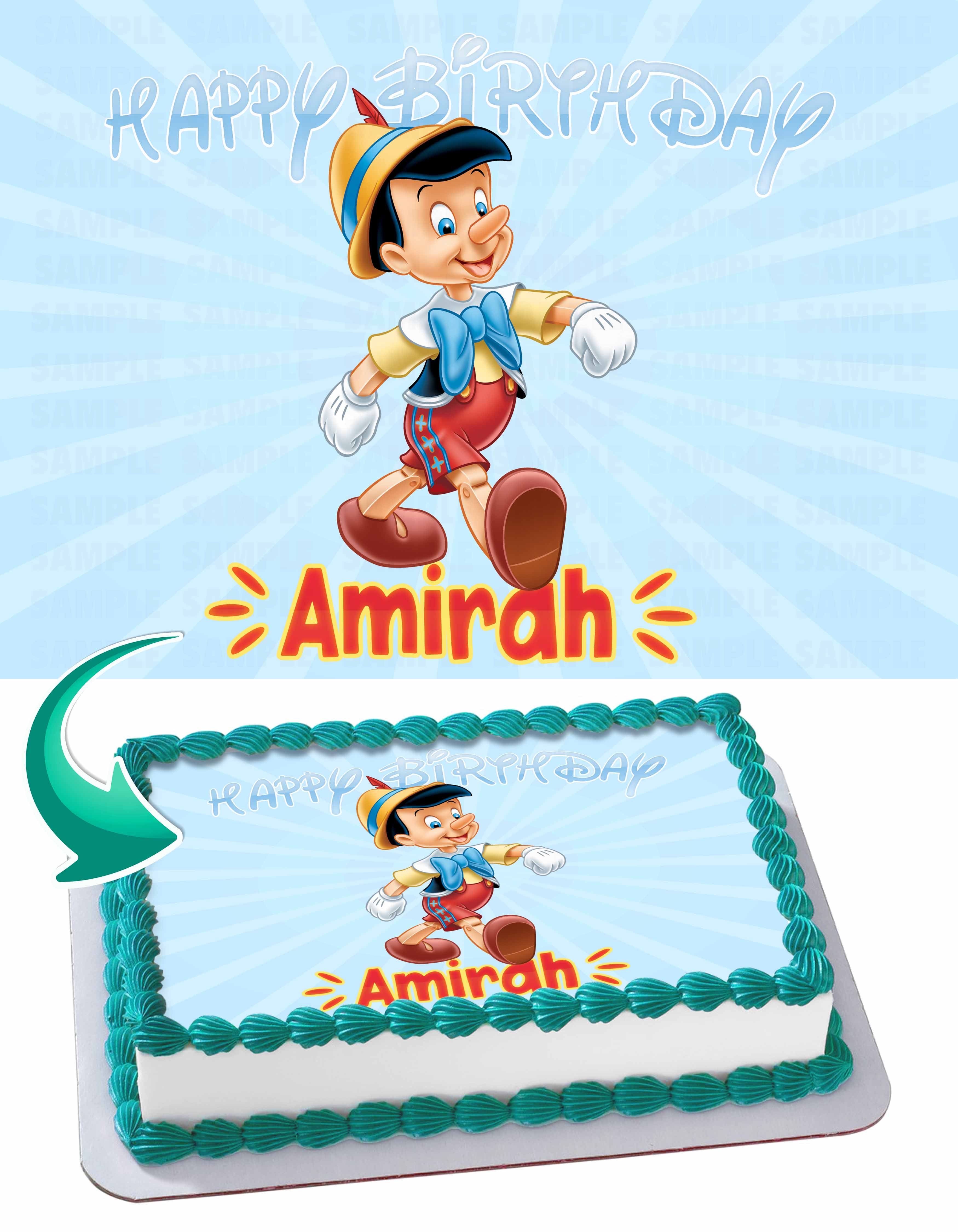 Pinocchio Edible Cake Topper