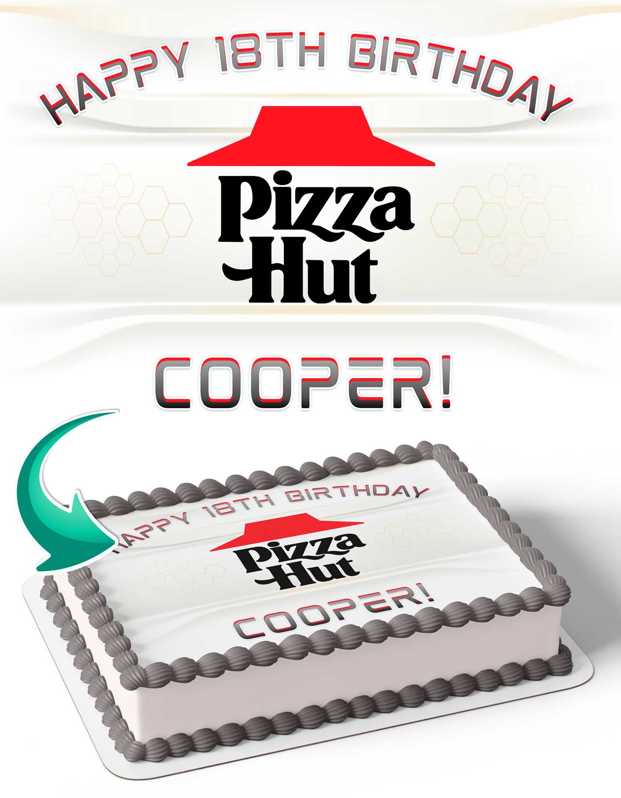 Pizza Hut Edible Cake Topper