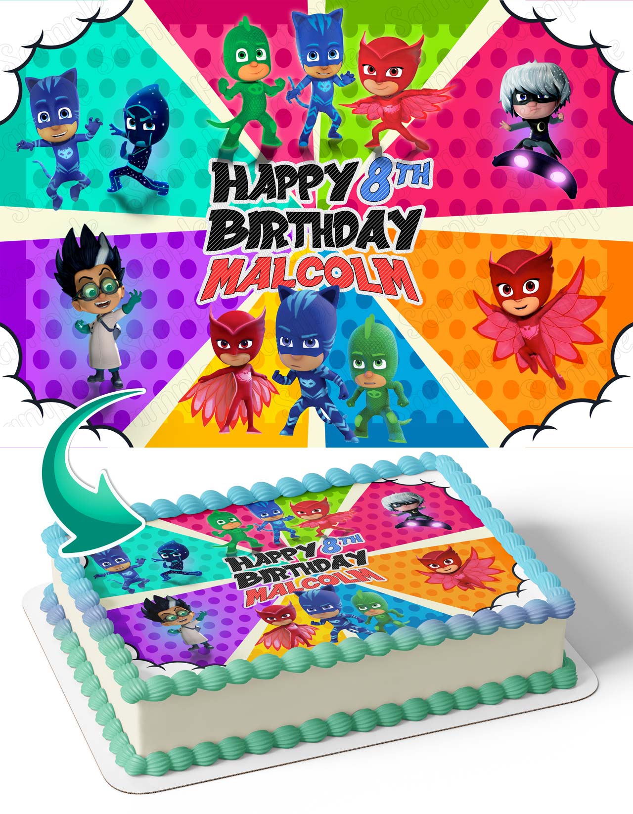 PJ Masks Kids Amazing Friends Edible Cake Topper