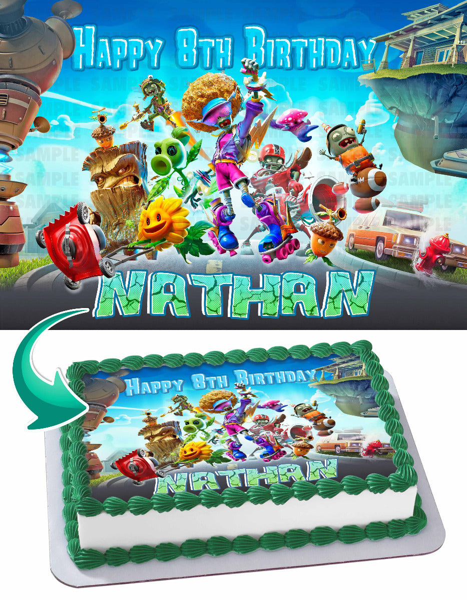 Plants vs Zombies Edible Cake Topper