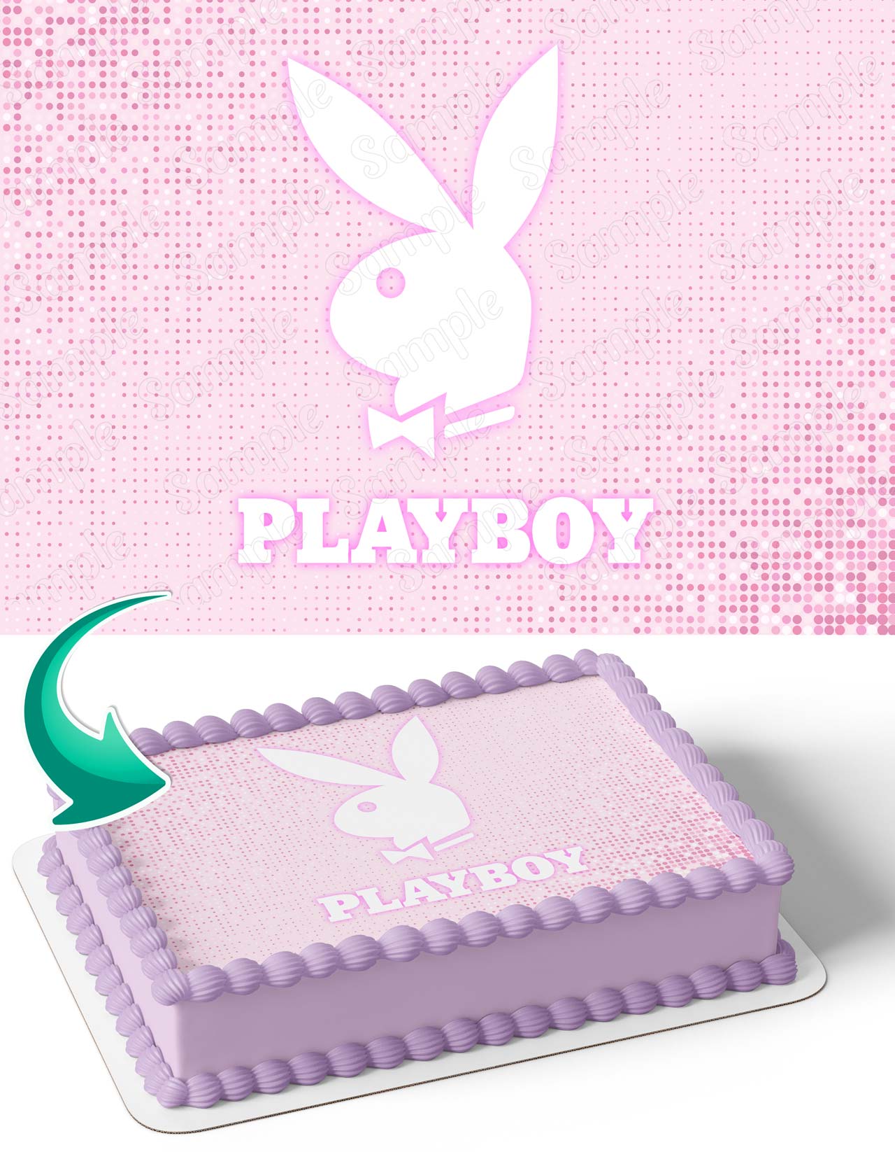 Playboy Rose Edible Cake Topper