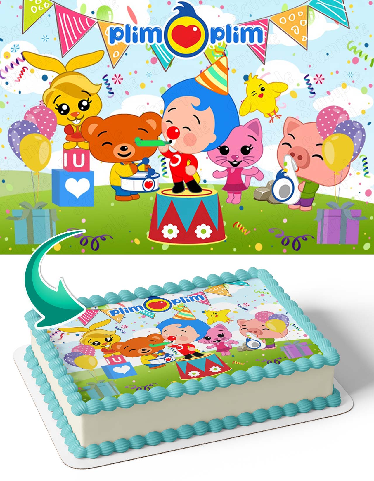 Plim Plim Edible Cake Topper
