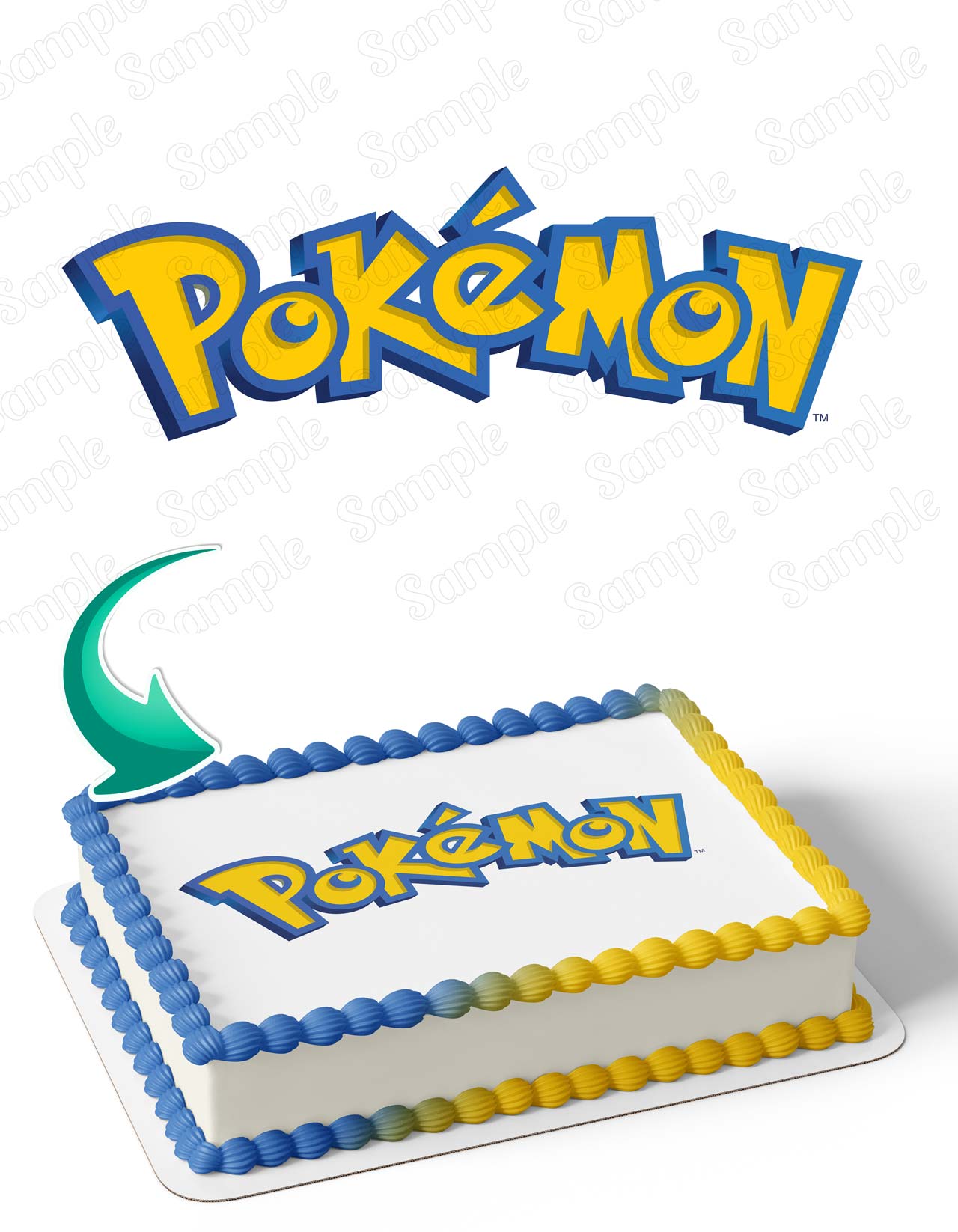 Pokekids Logo Edible Cake Topper