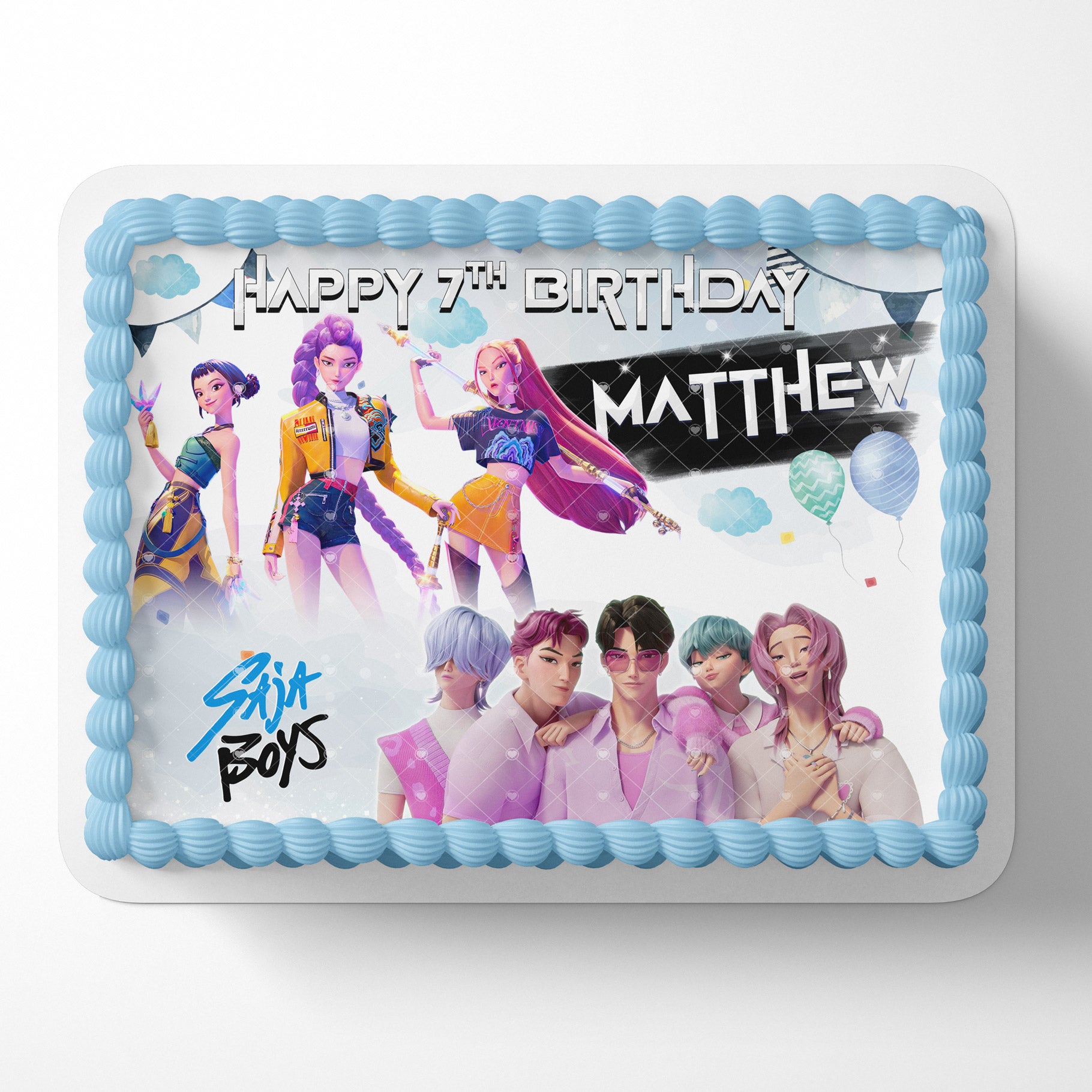 Kpop Demon Girls Team Hunters GT Edible Cake Topper